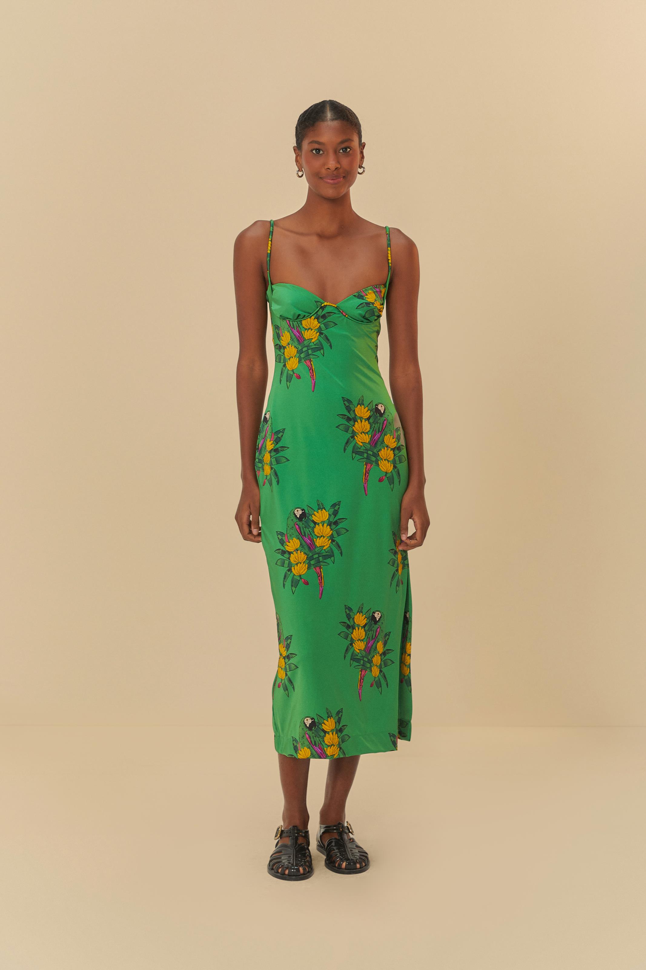 Vestido Midi Estampado Rio Maracanã