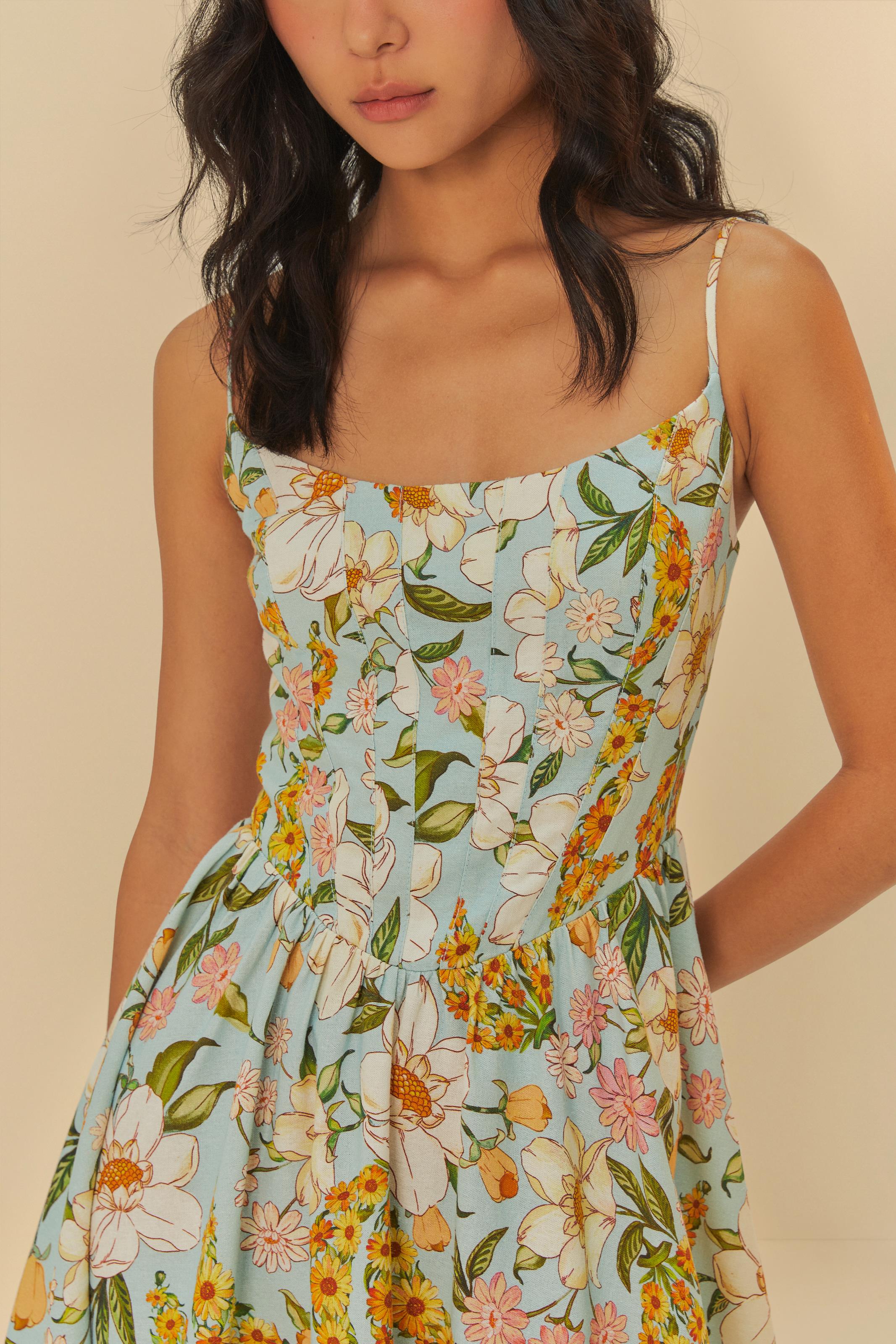 Vestido Curto Estampado Banana Flor