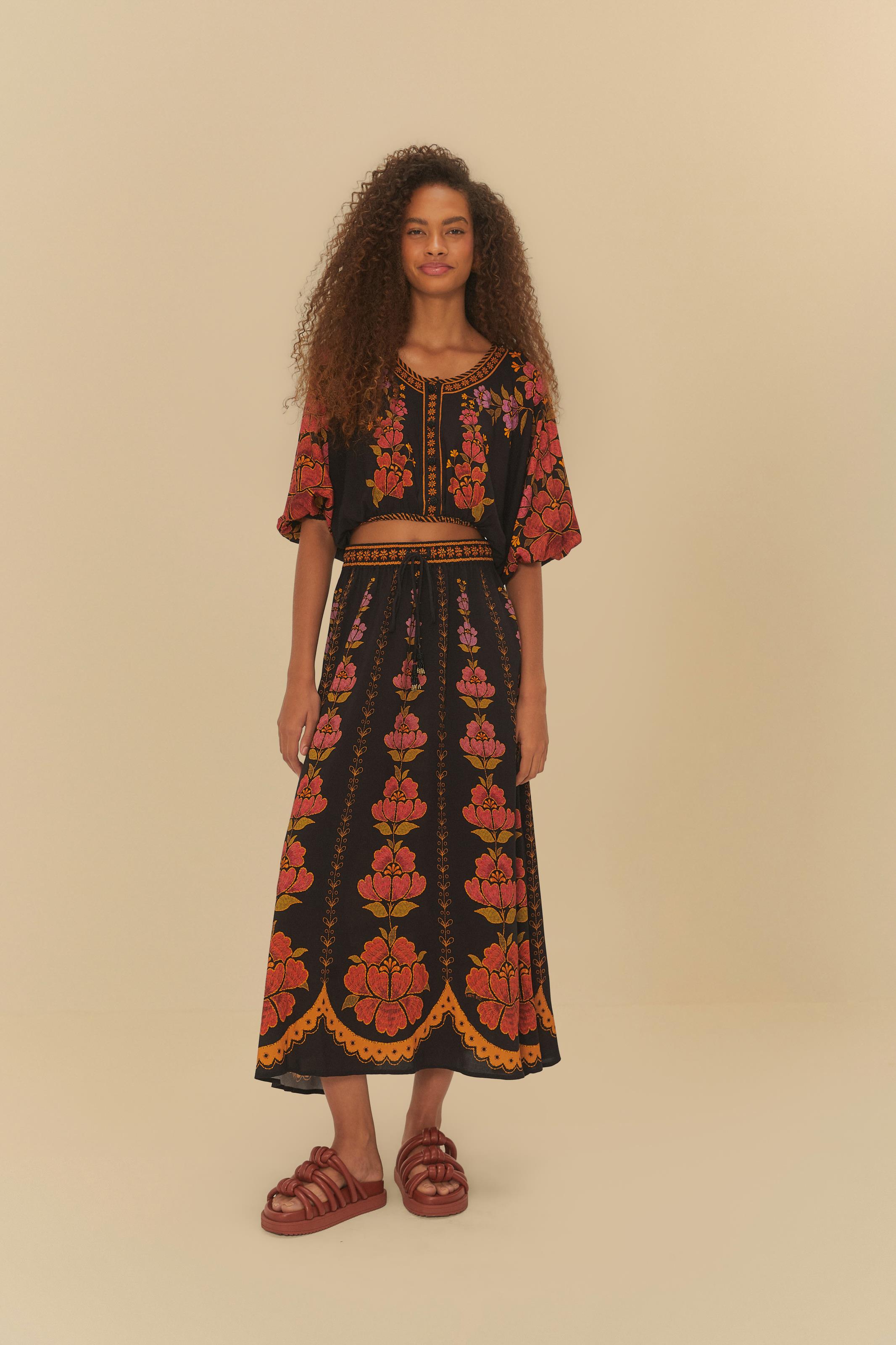 Saia Godê Estampada Madalena