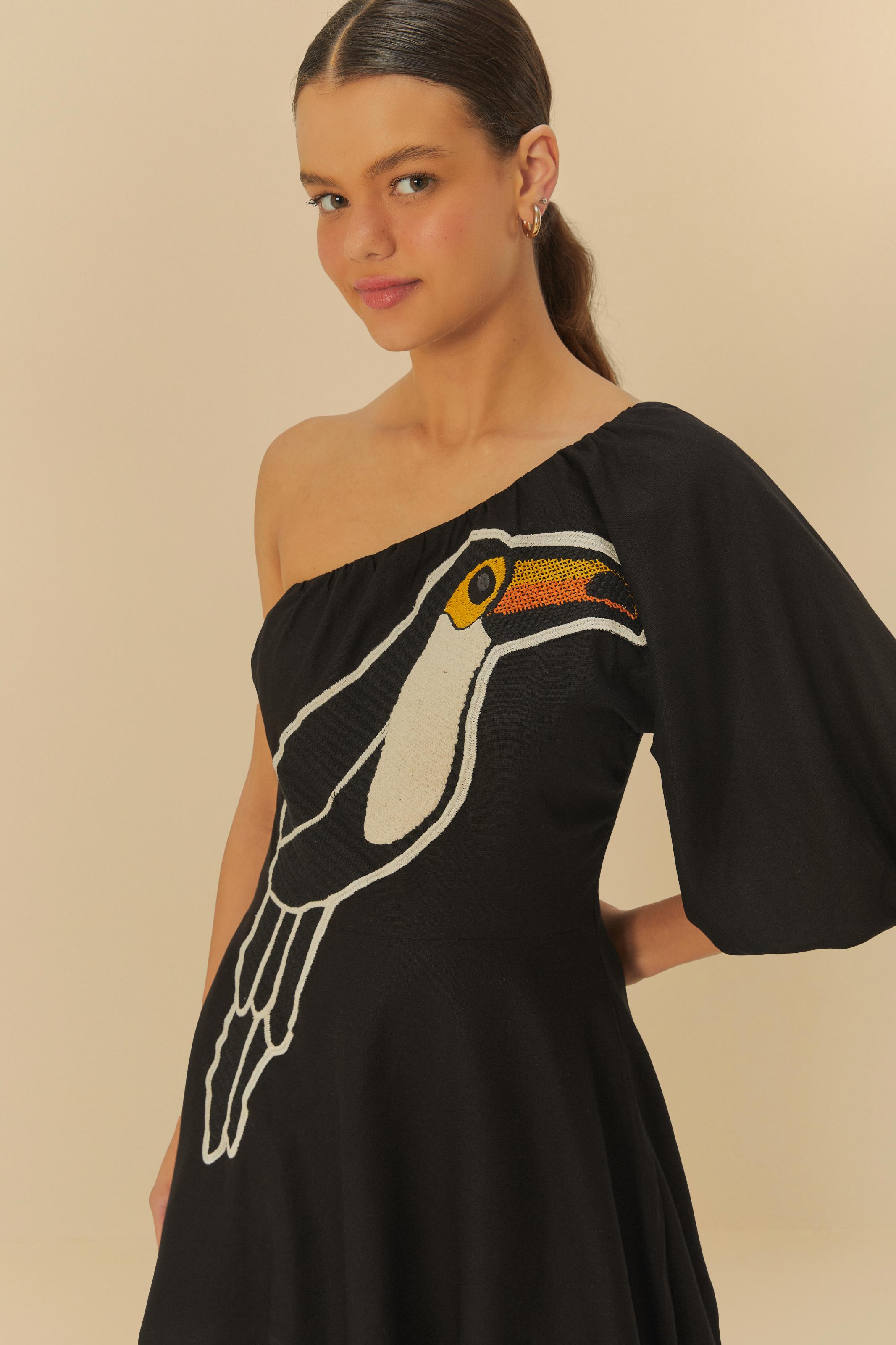 Vestido Bordado Estampado Copatucano