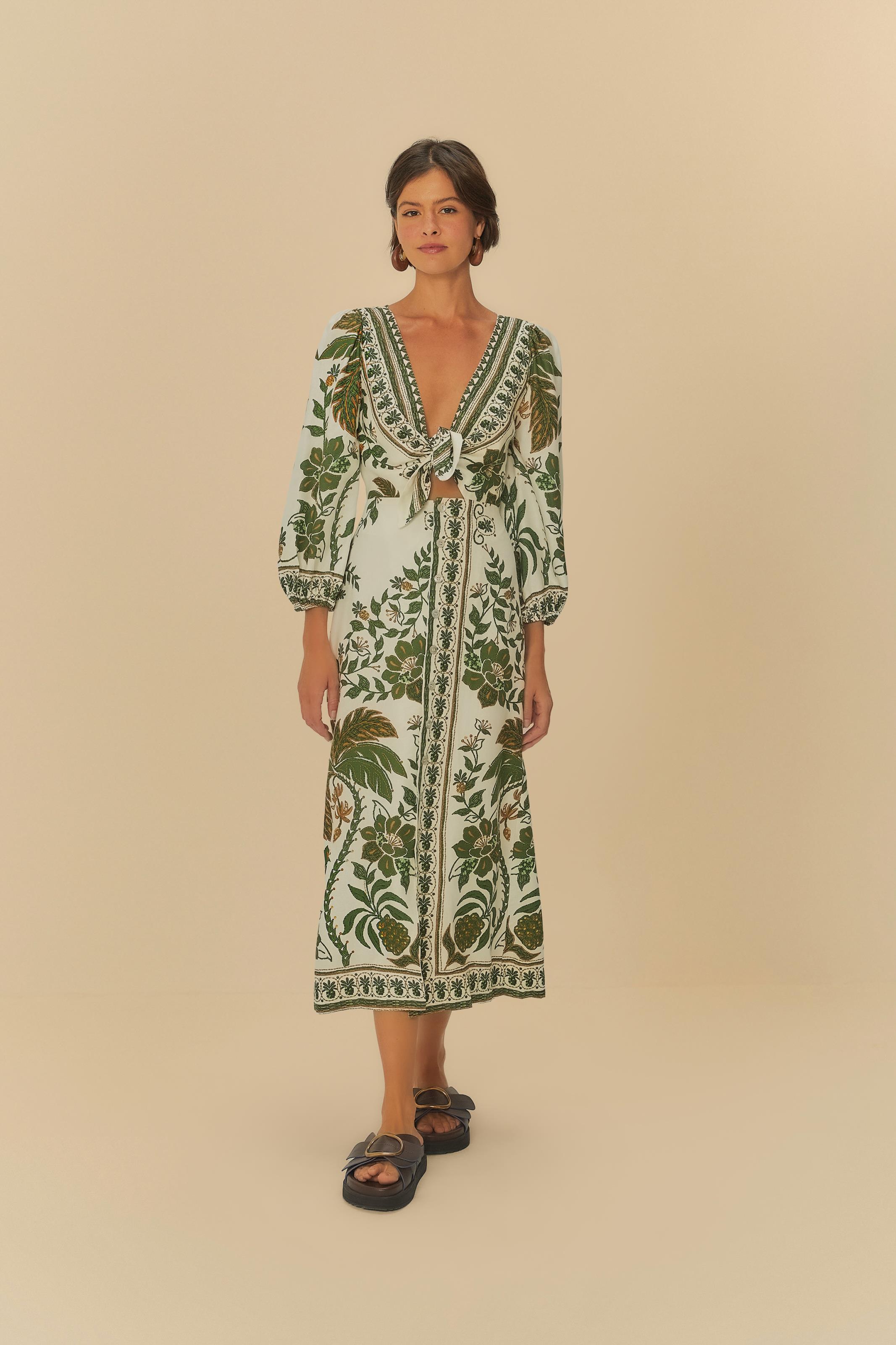 Vestido Cropped Estampado Mari