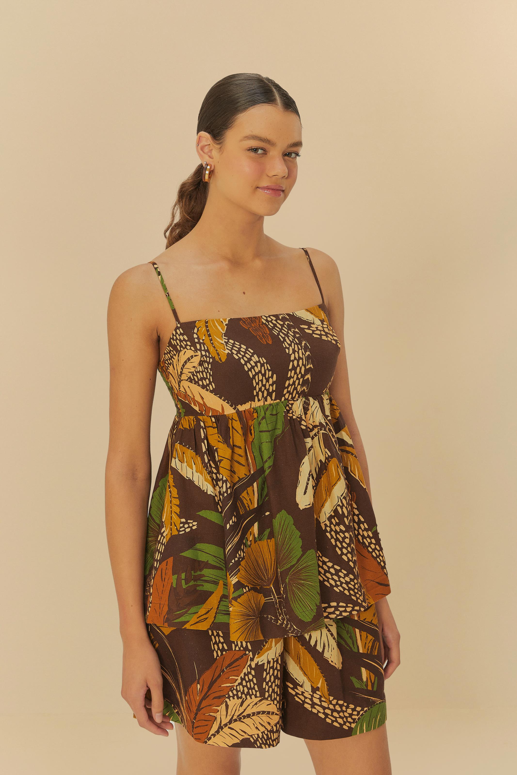 Blusa Estampada Floresta Sketch