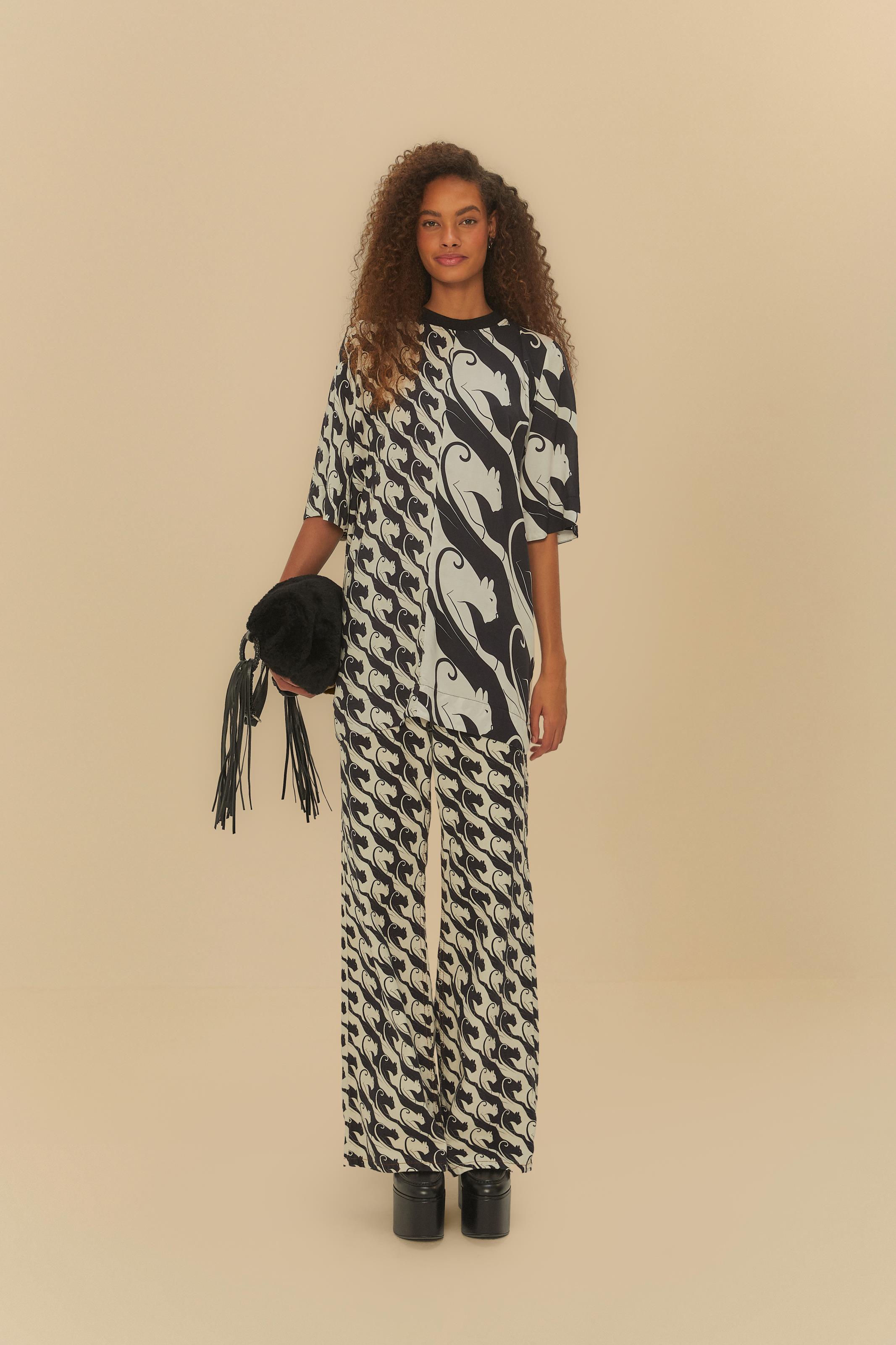 Vestido T-Shirt Estampado Panteras