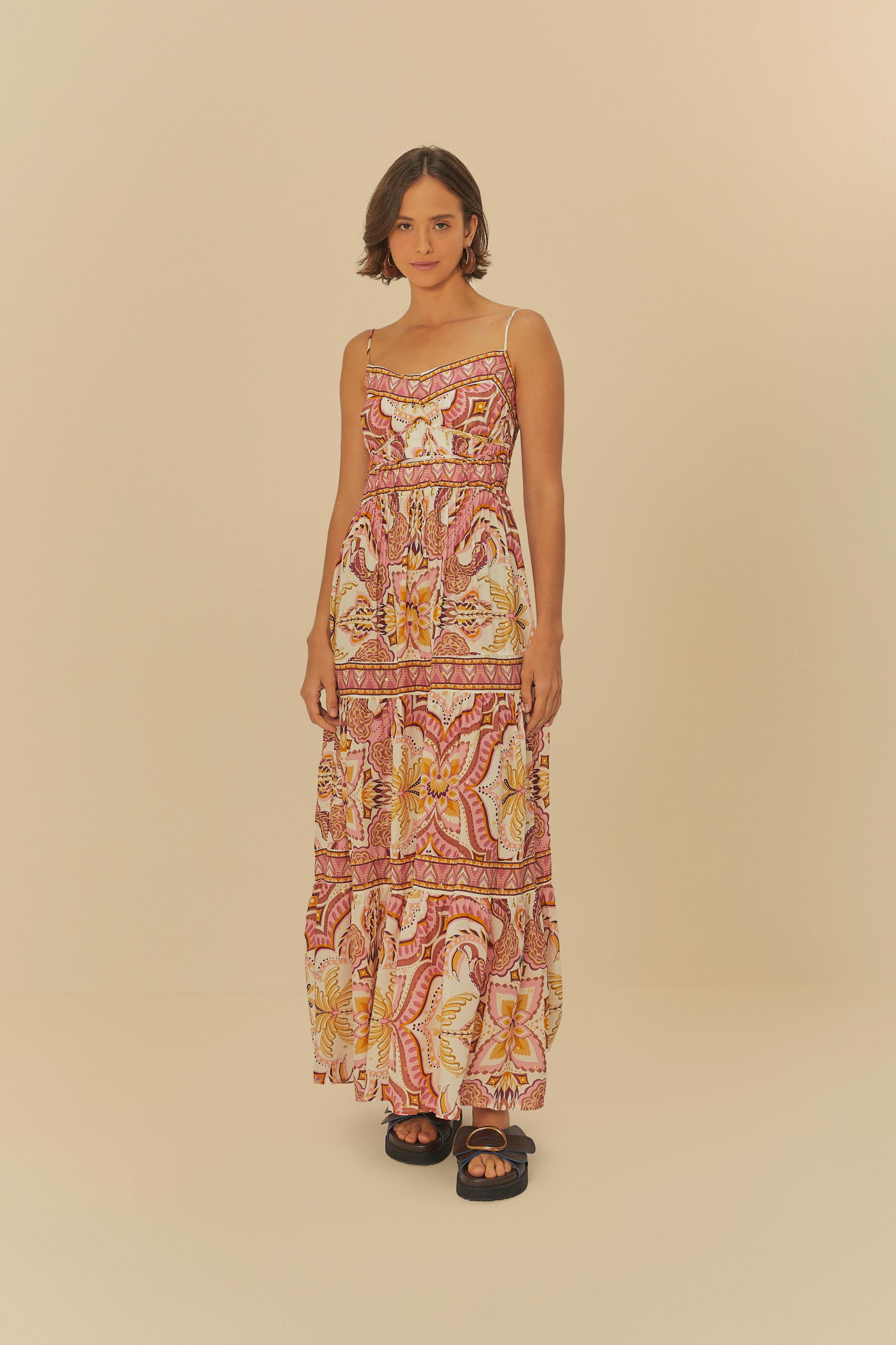 Vestido Longo Lenço Joia Tropical