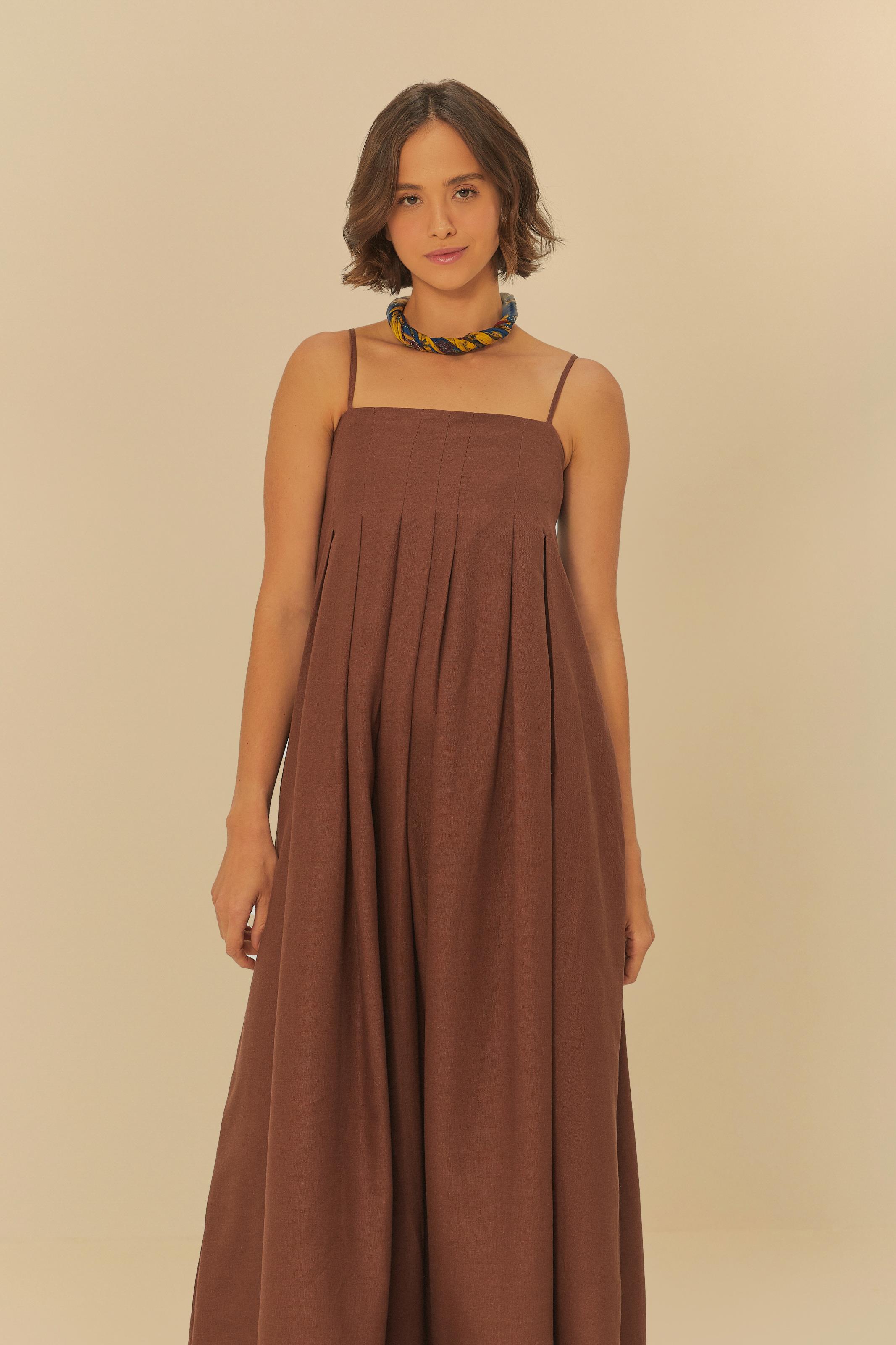 Vestido Pregas Alcinhas