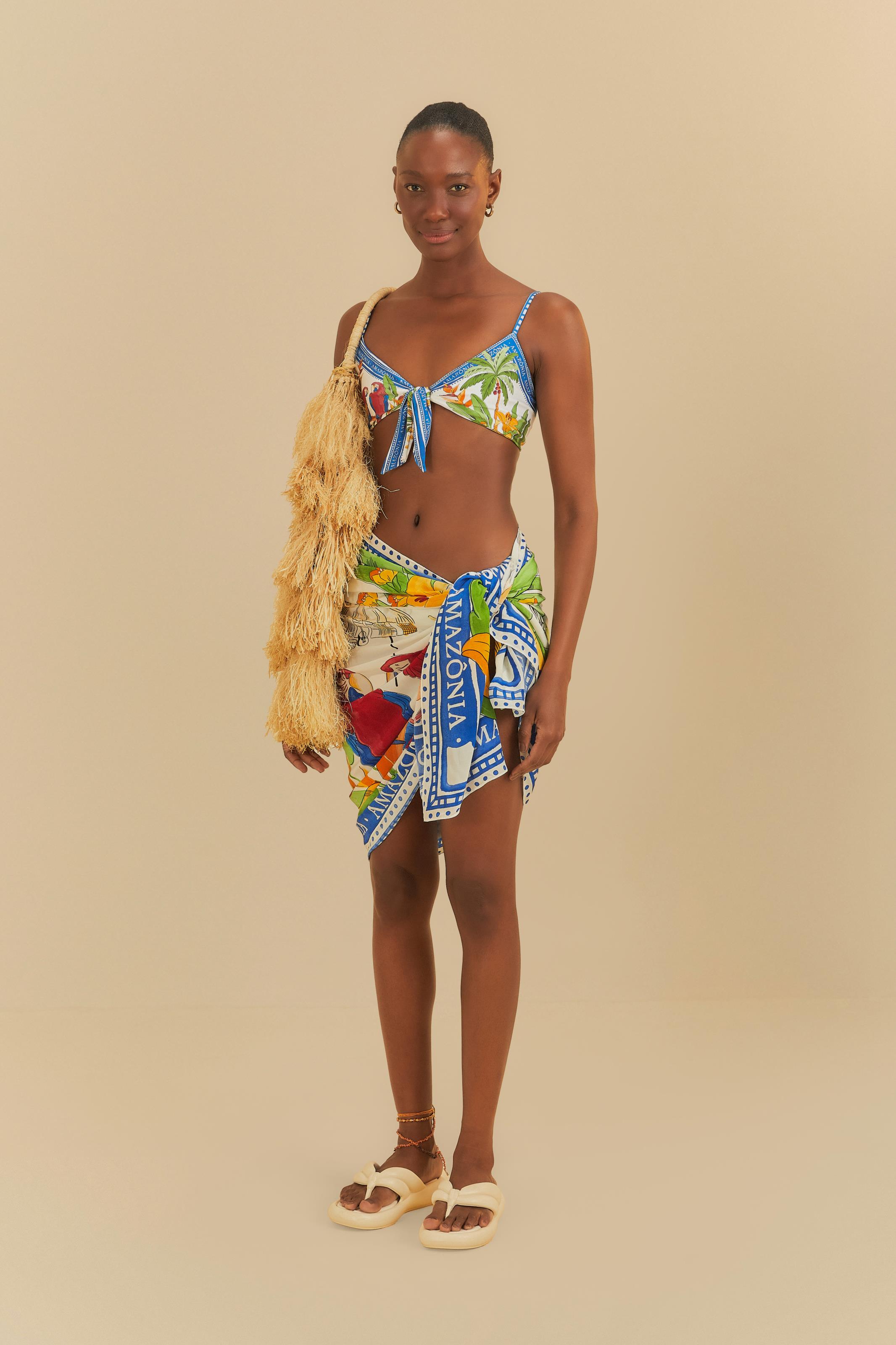 Panneaux Lenço Estampado Destino Tropical