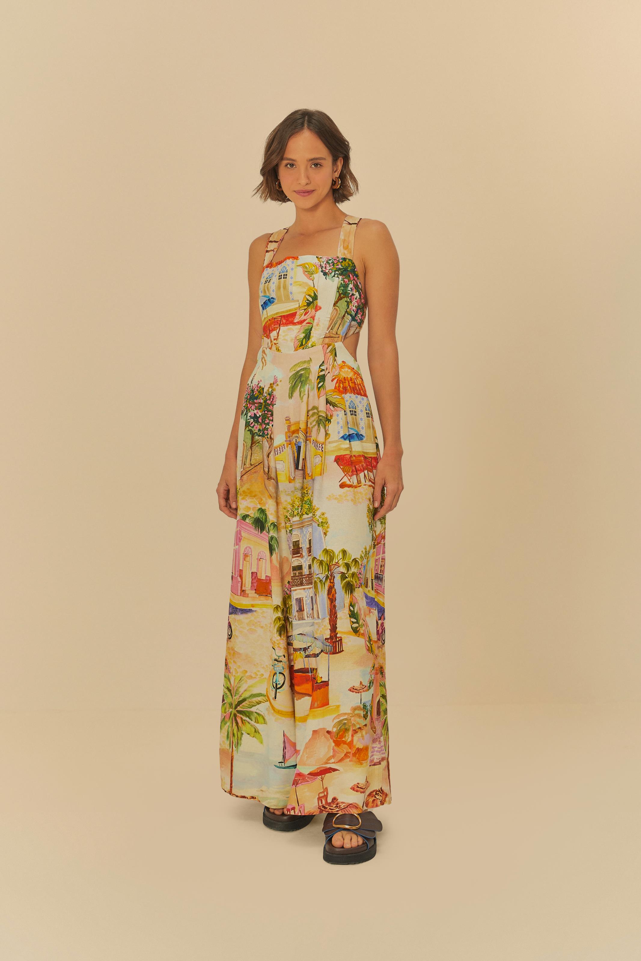 Macacão Pantalona Estampado Aracati