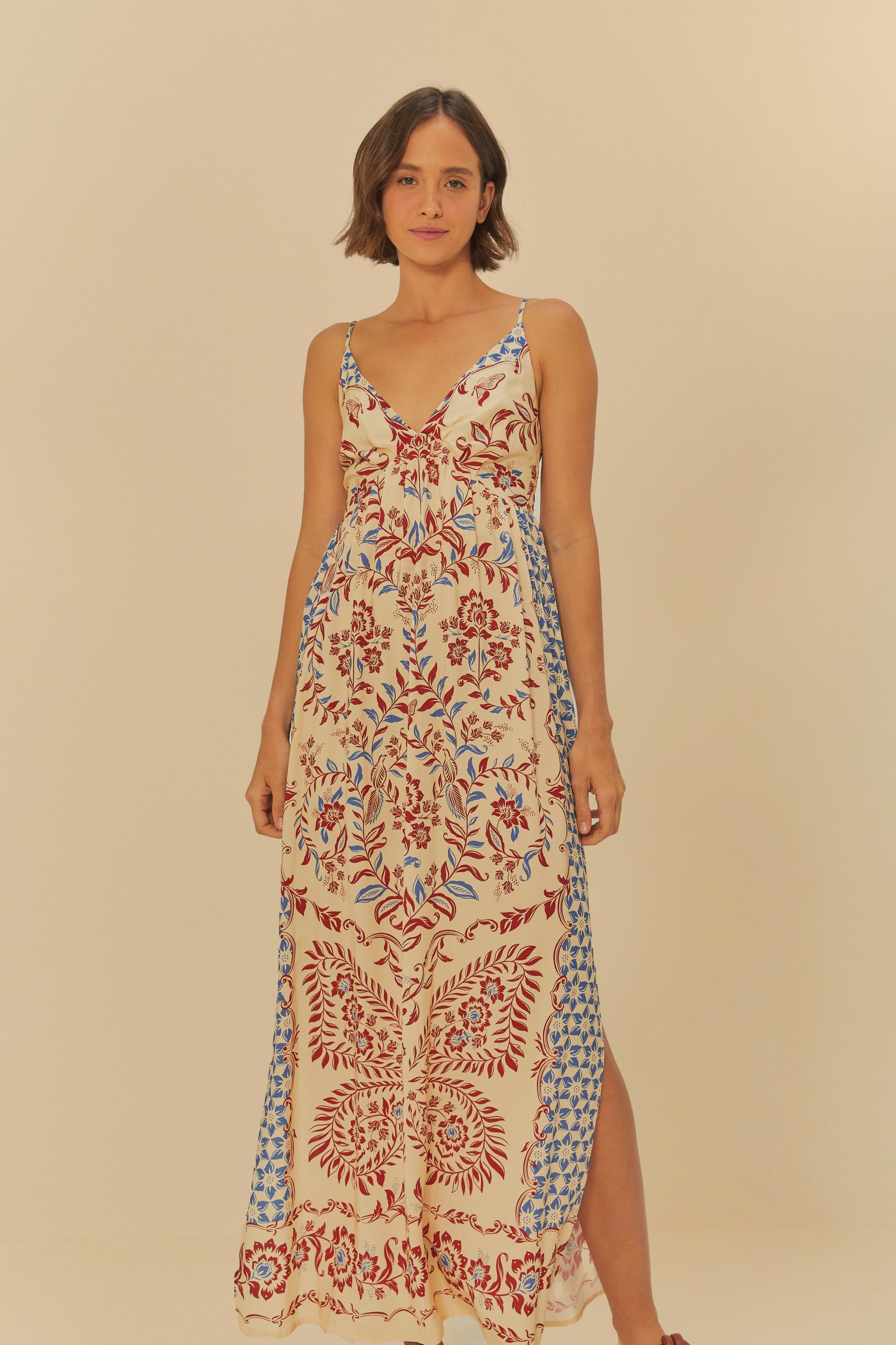 Vestido Cropped Estampado Borbolina