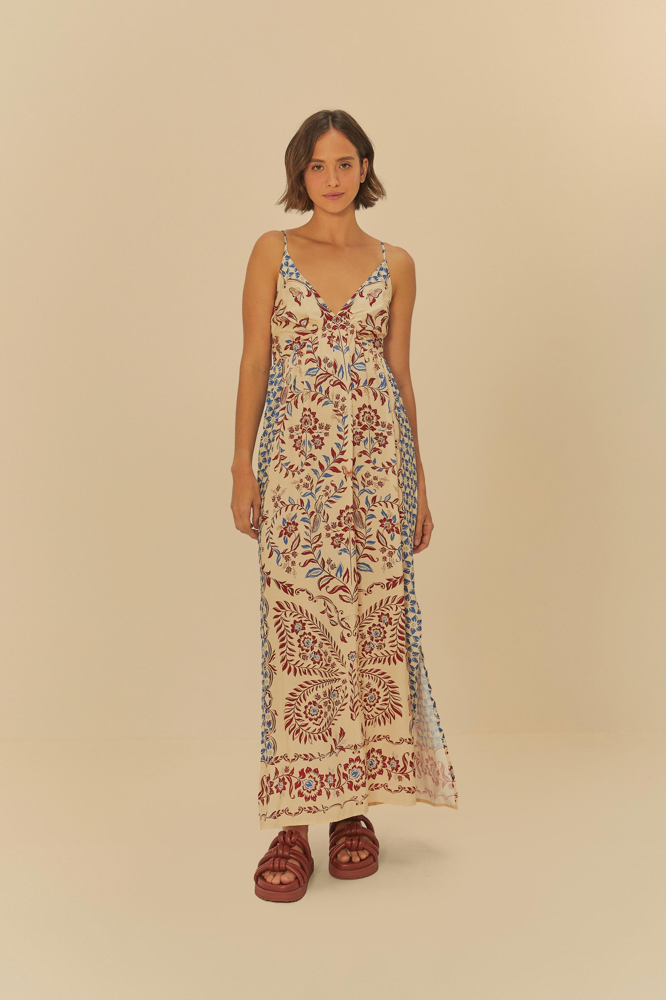 Vestido Cropped Estampado Borbolina
