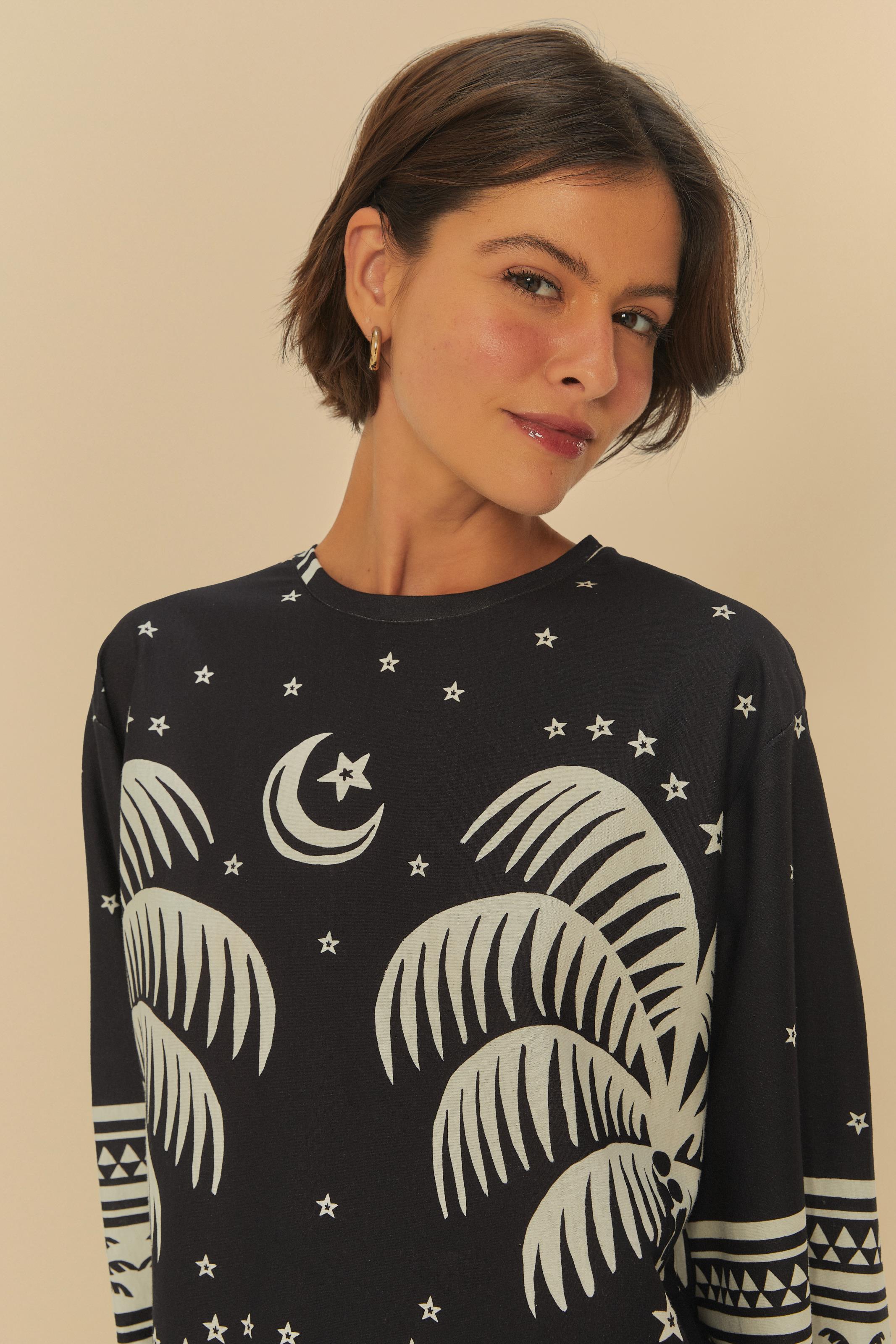 Vestido T-Shirt Big Estampado Coqueiral