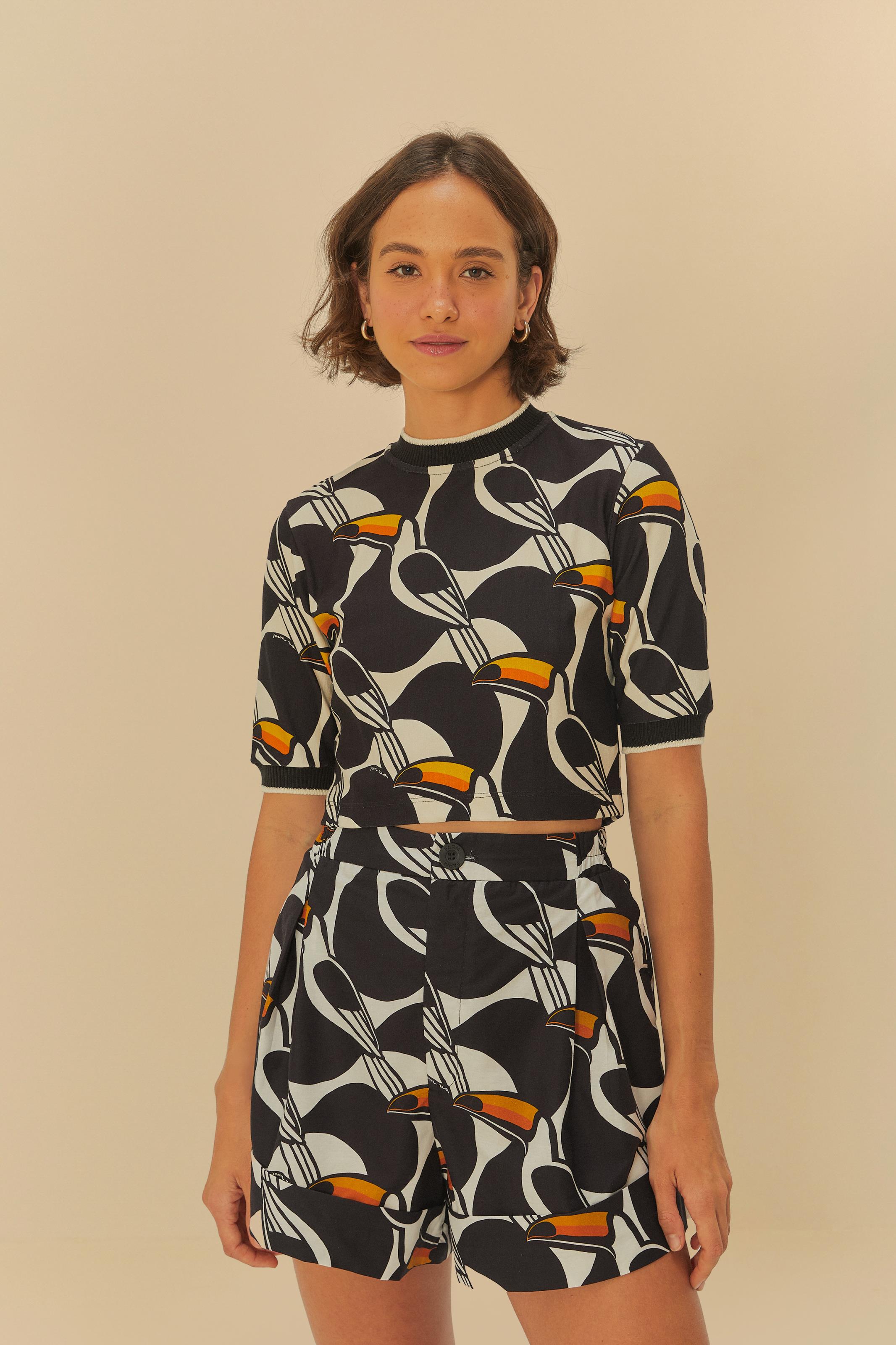 Blusa Retilinea Estampada Copatucano
