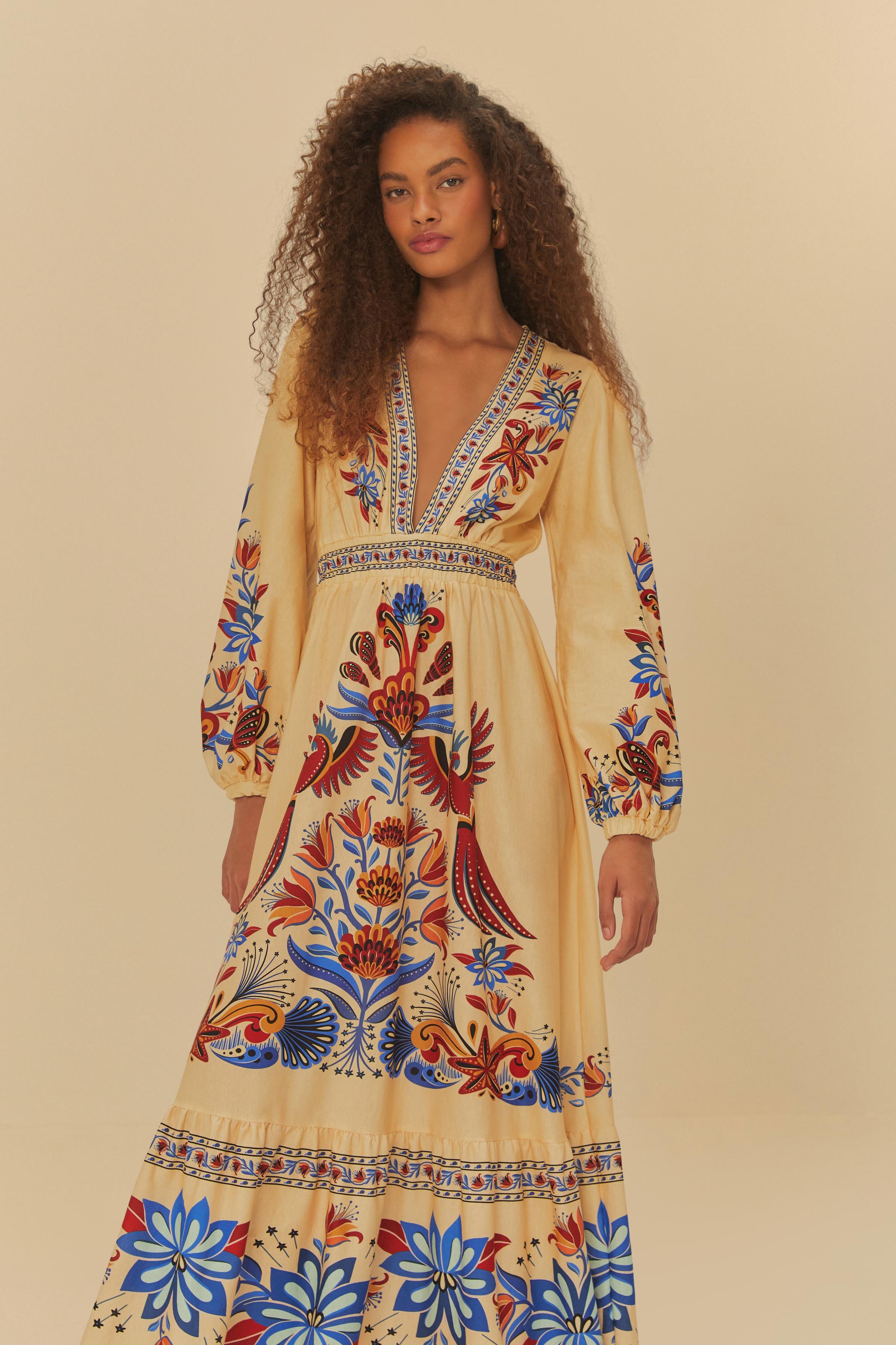 Vestido Cropped Estampado Sonho De Mar