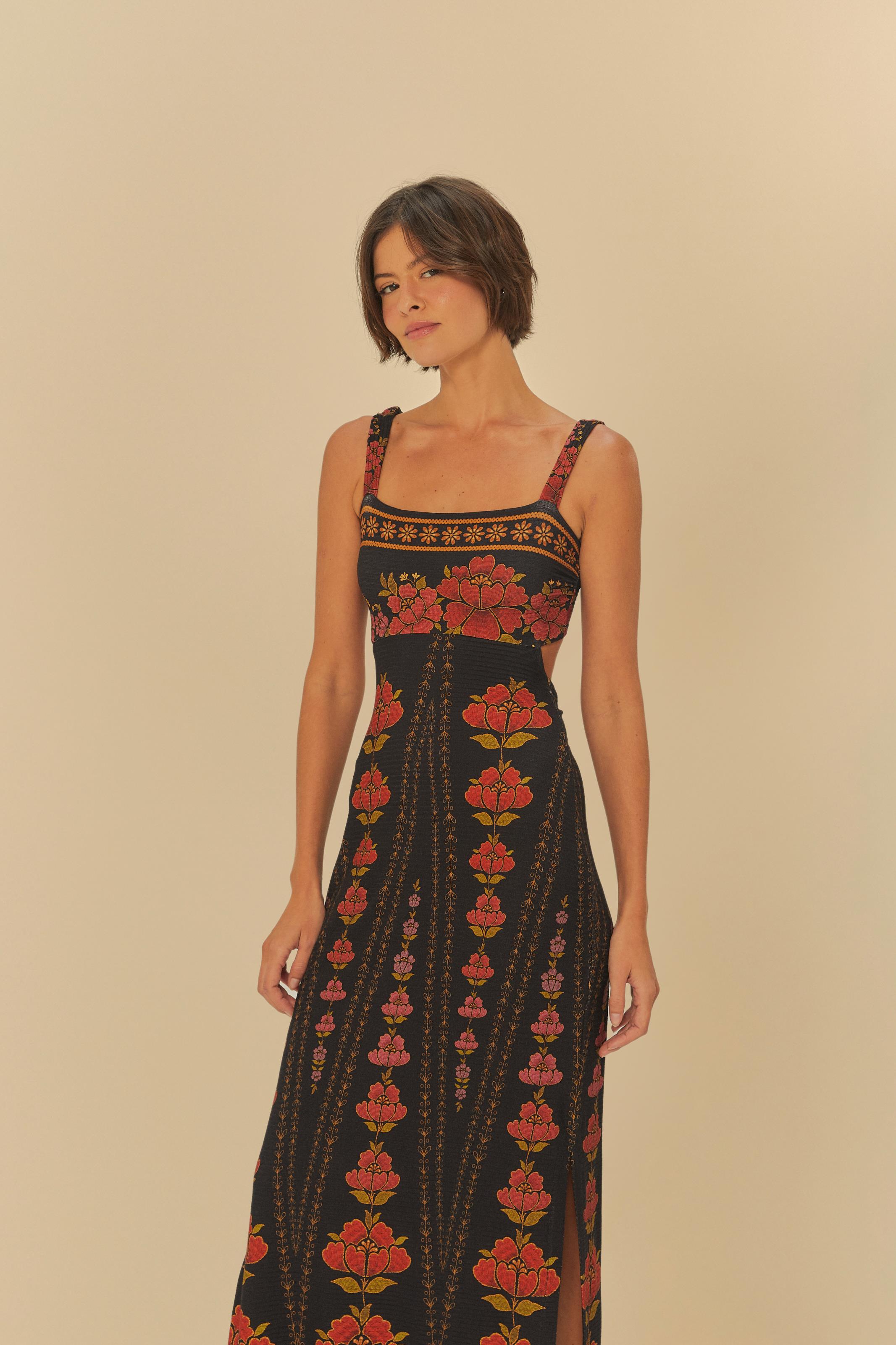 Vestido Midi Estampado Madalena