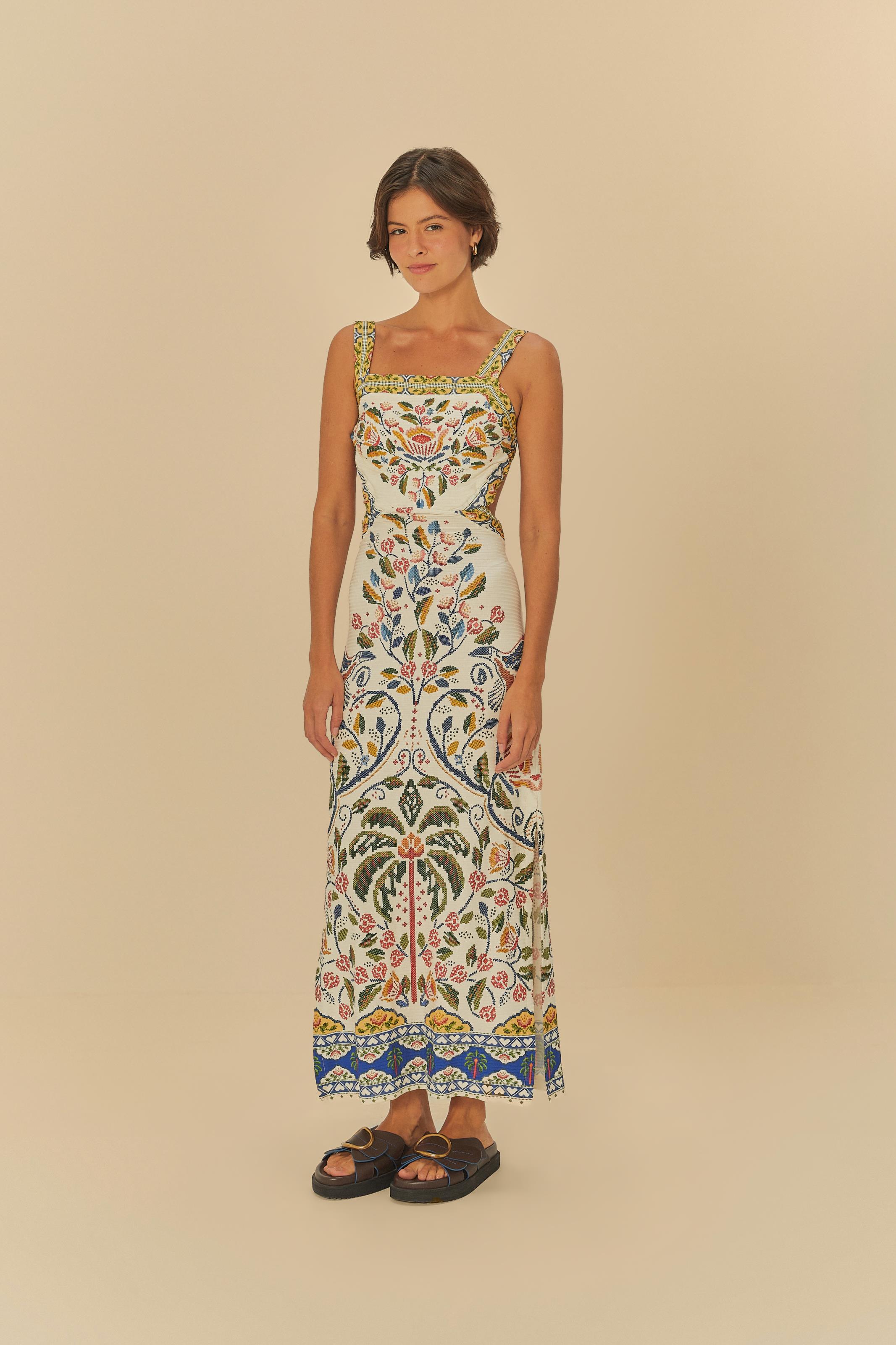 Vestido Midi Estampado Sonho Guaraná