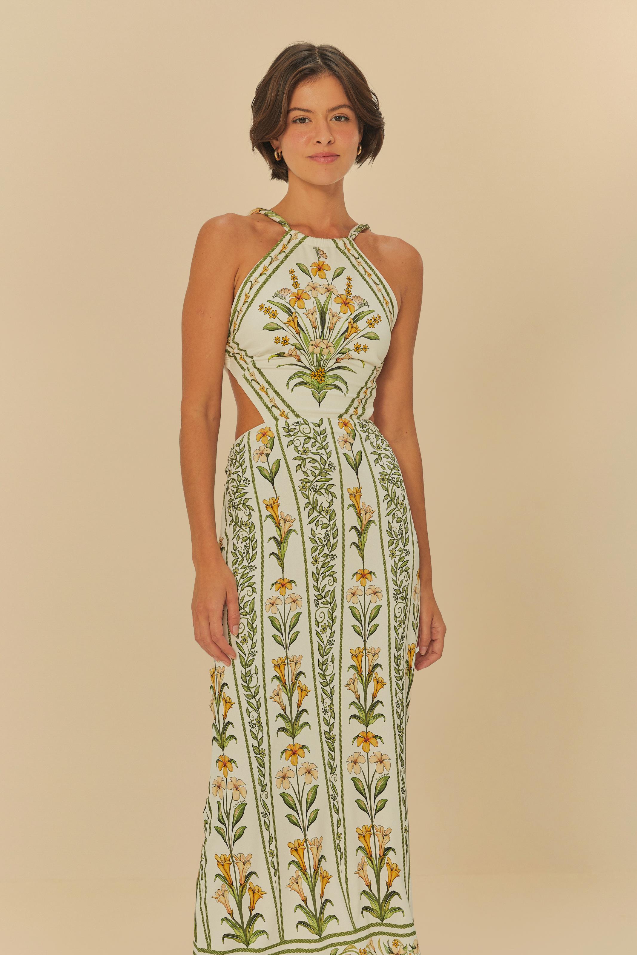 Vestido Midi Estampado Antônia