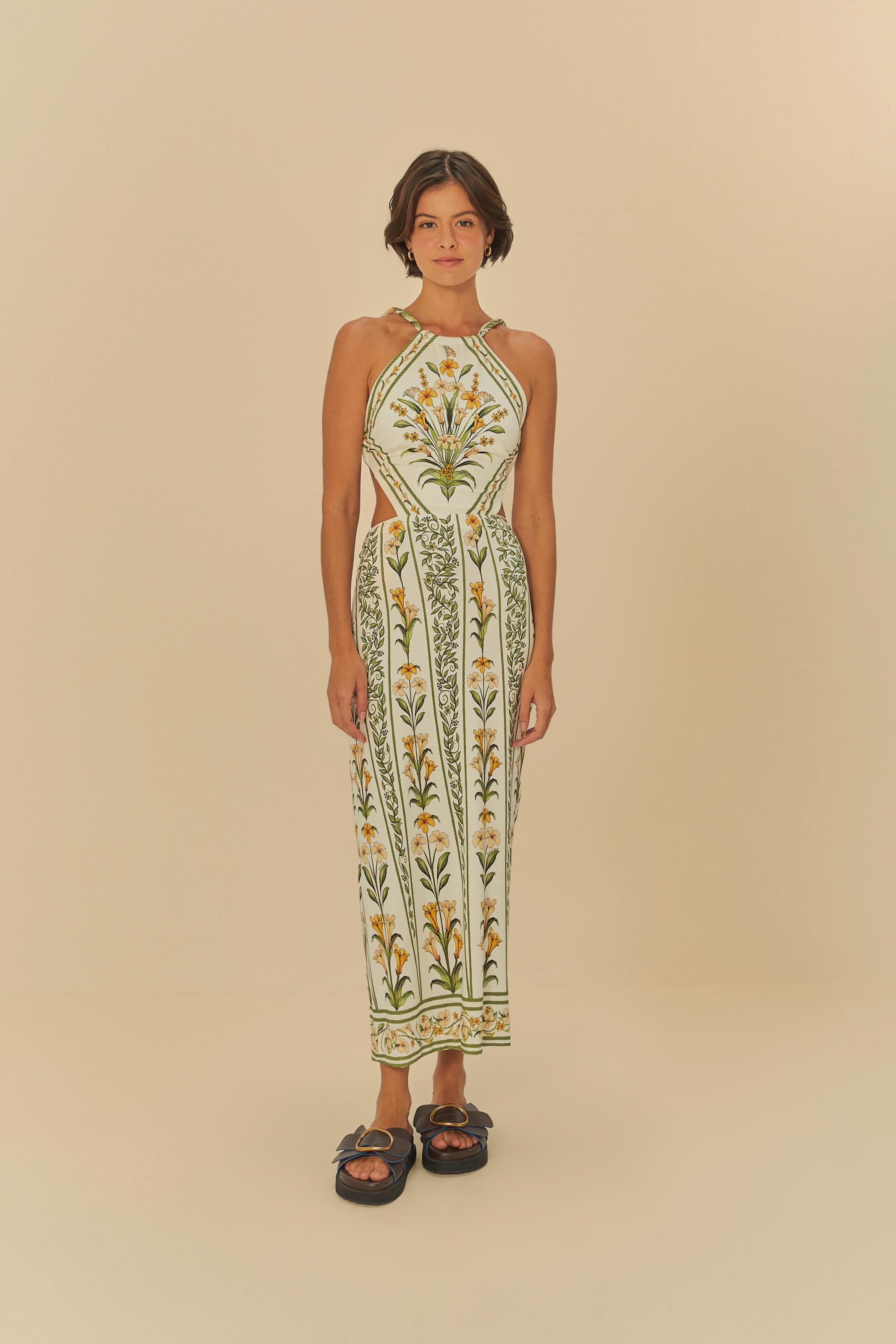 Vestido Midi Estampado Antônia