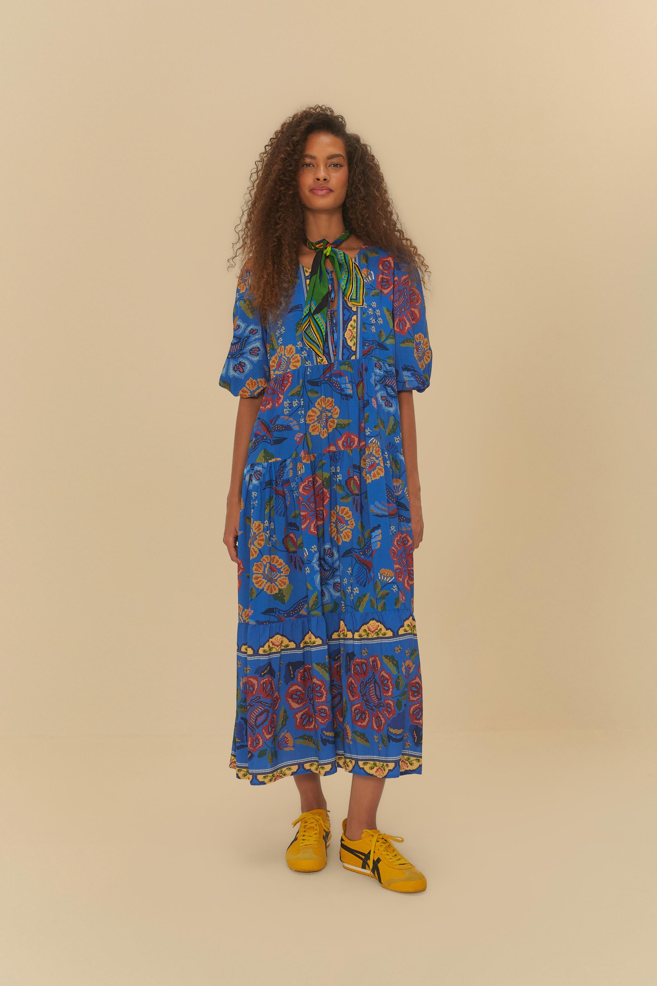 Vestido Cropped Estampado Voo De Tucano