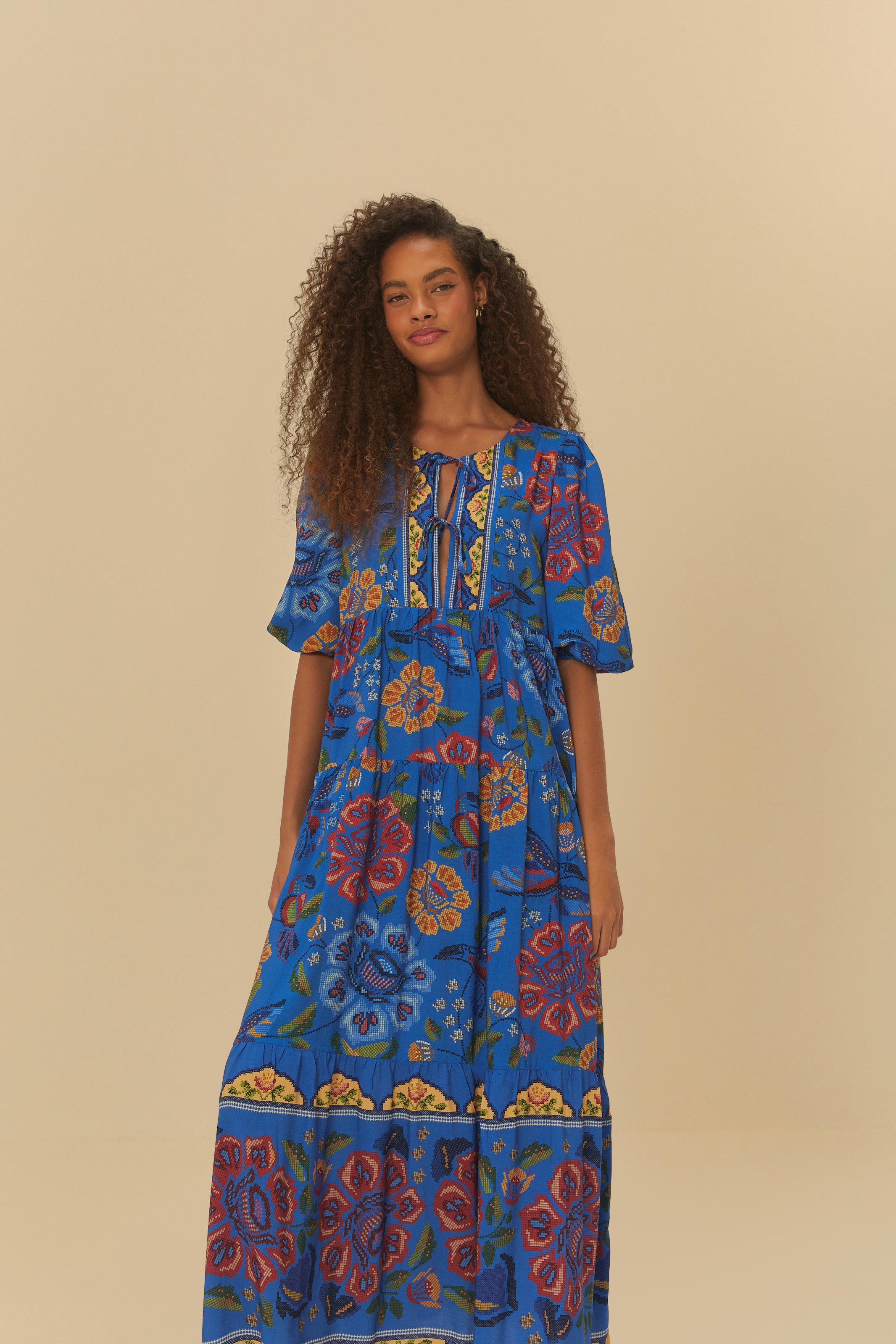 Vestido Cropped Estampado Voo De Tucano