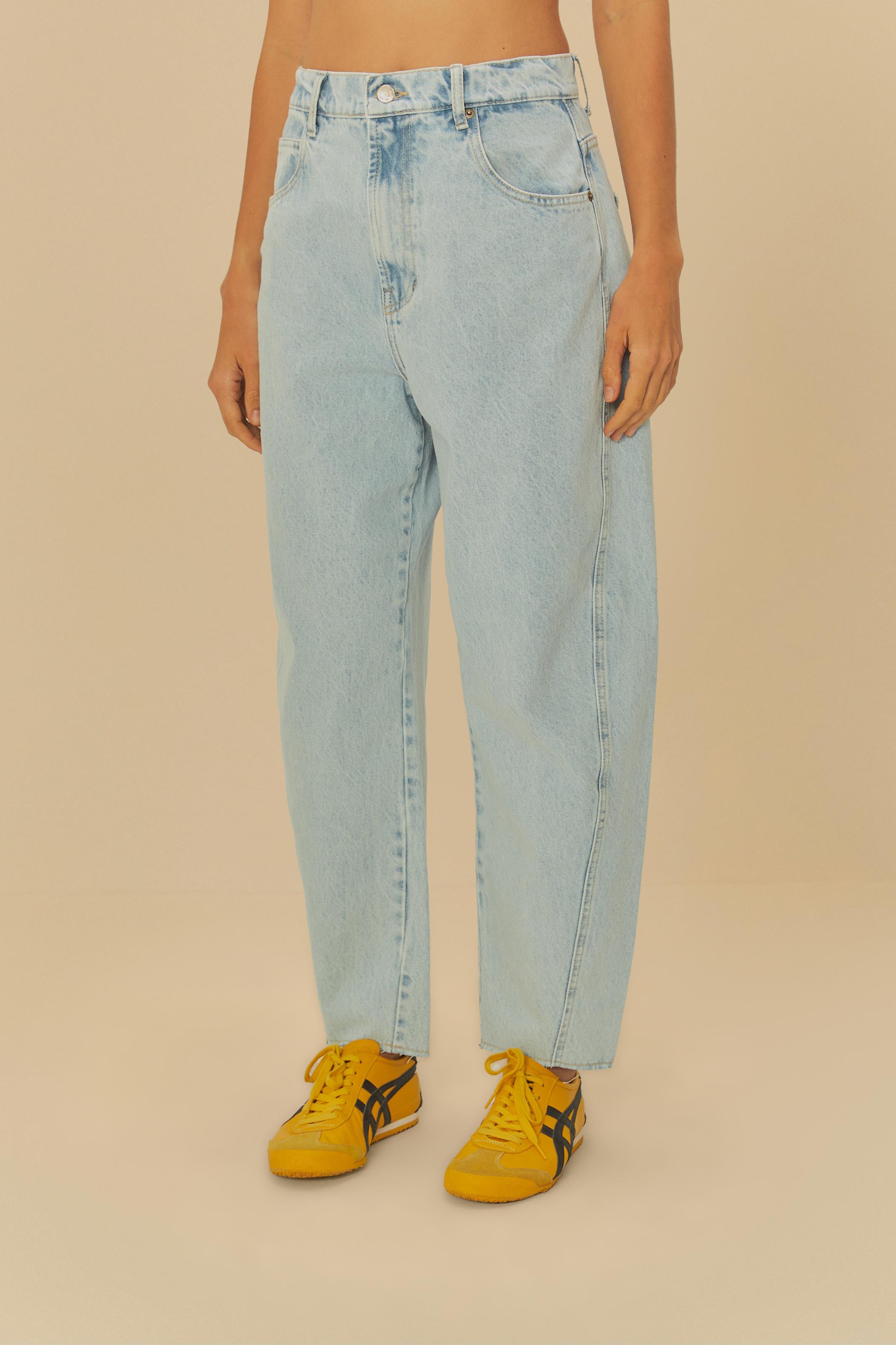 Calça Jeans Balloon Recorte