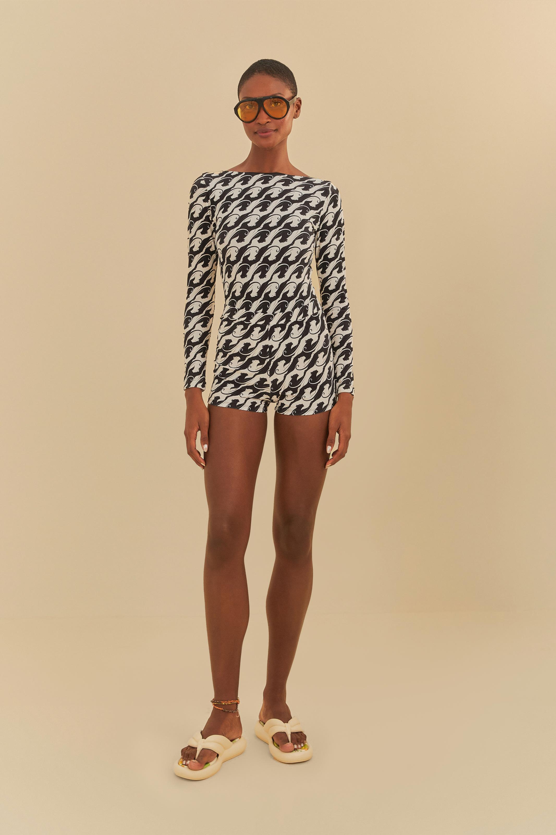 Short Estampado Pantera Da Noite