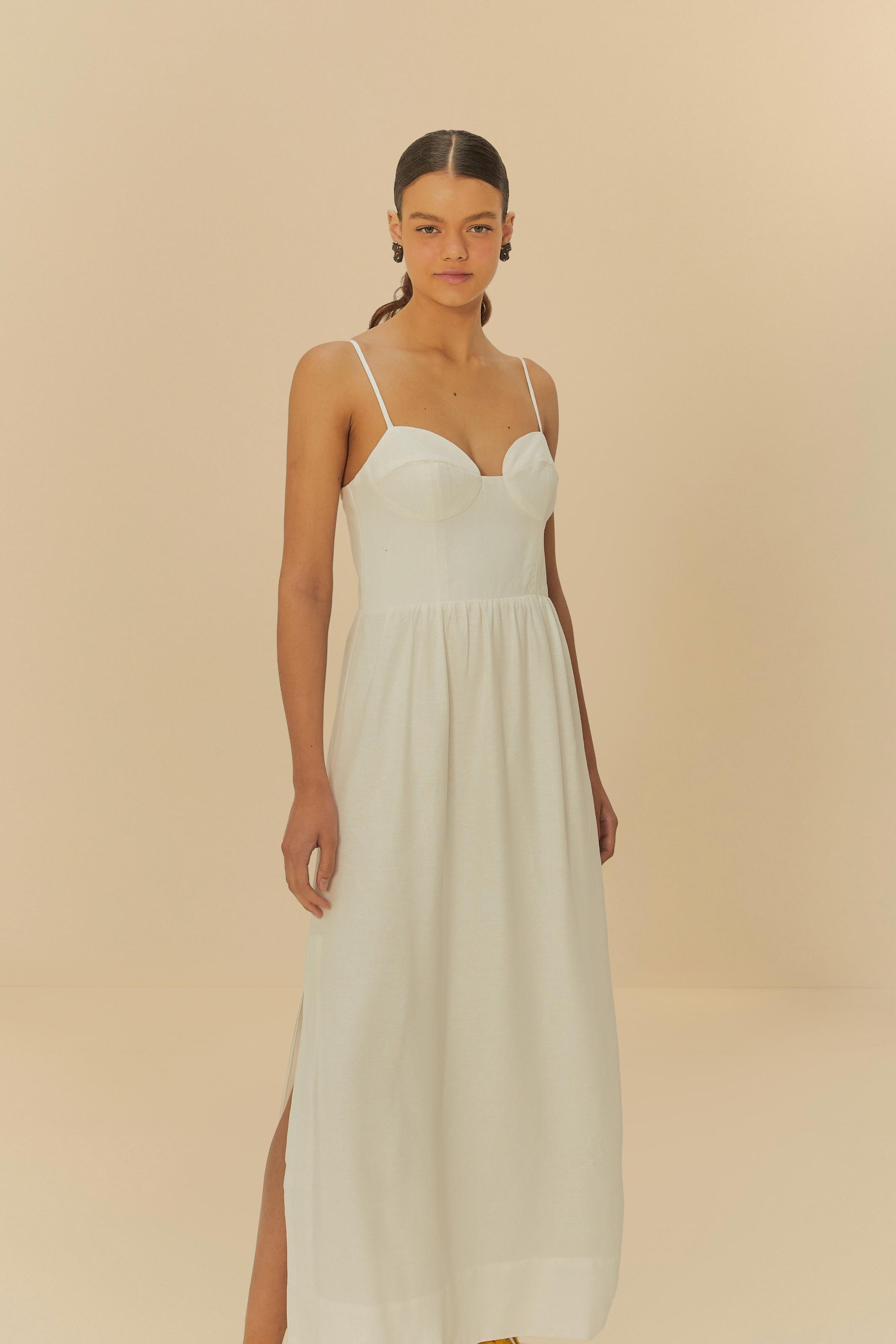Vestido Decote Redondo Alcinhas