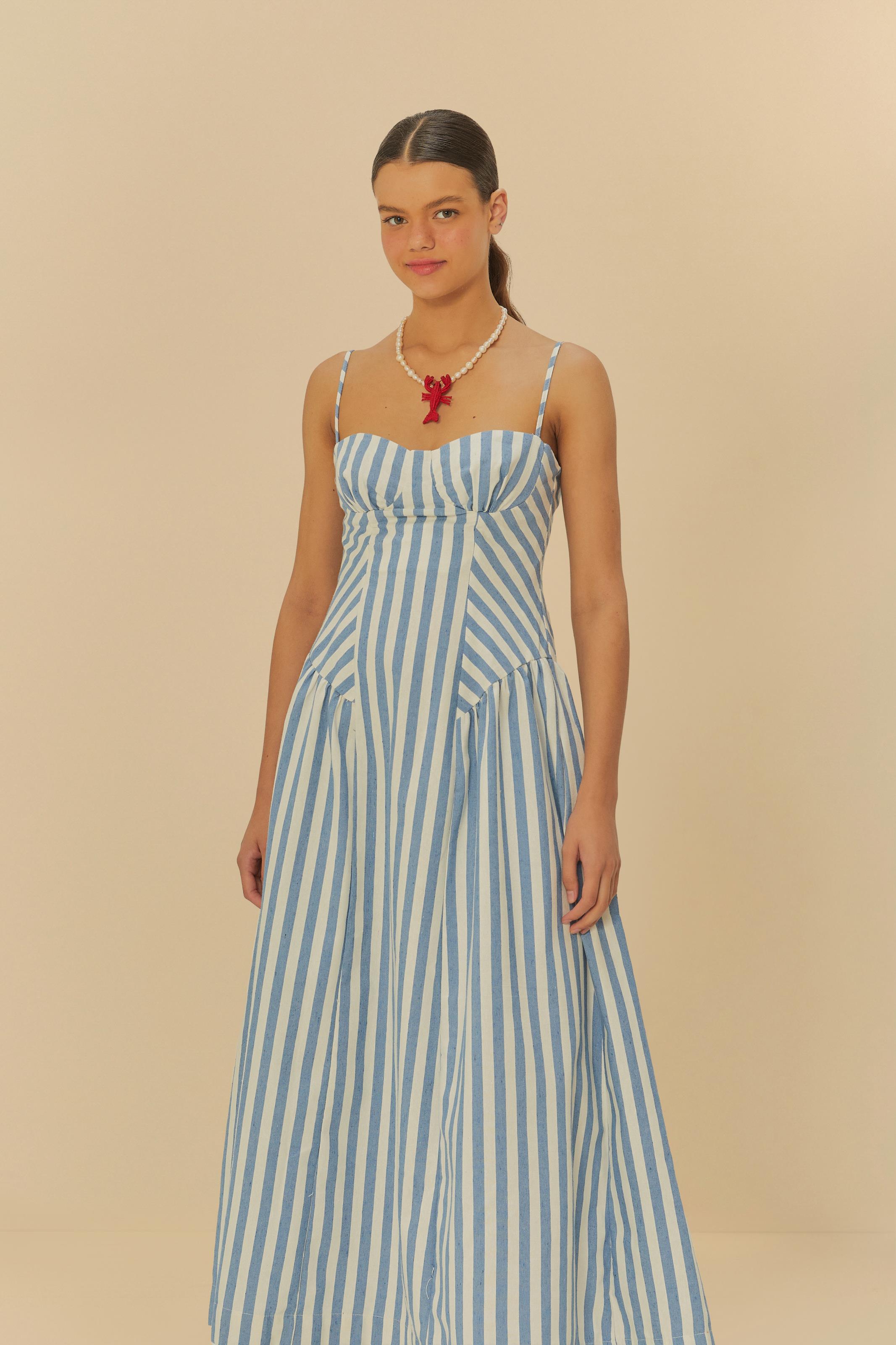 Vestido Cropped Listra Bicolor