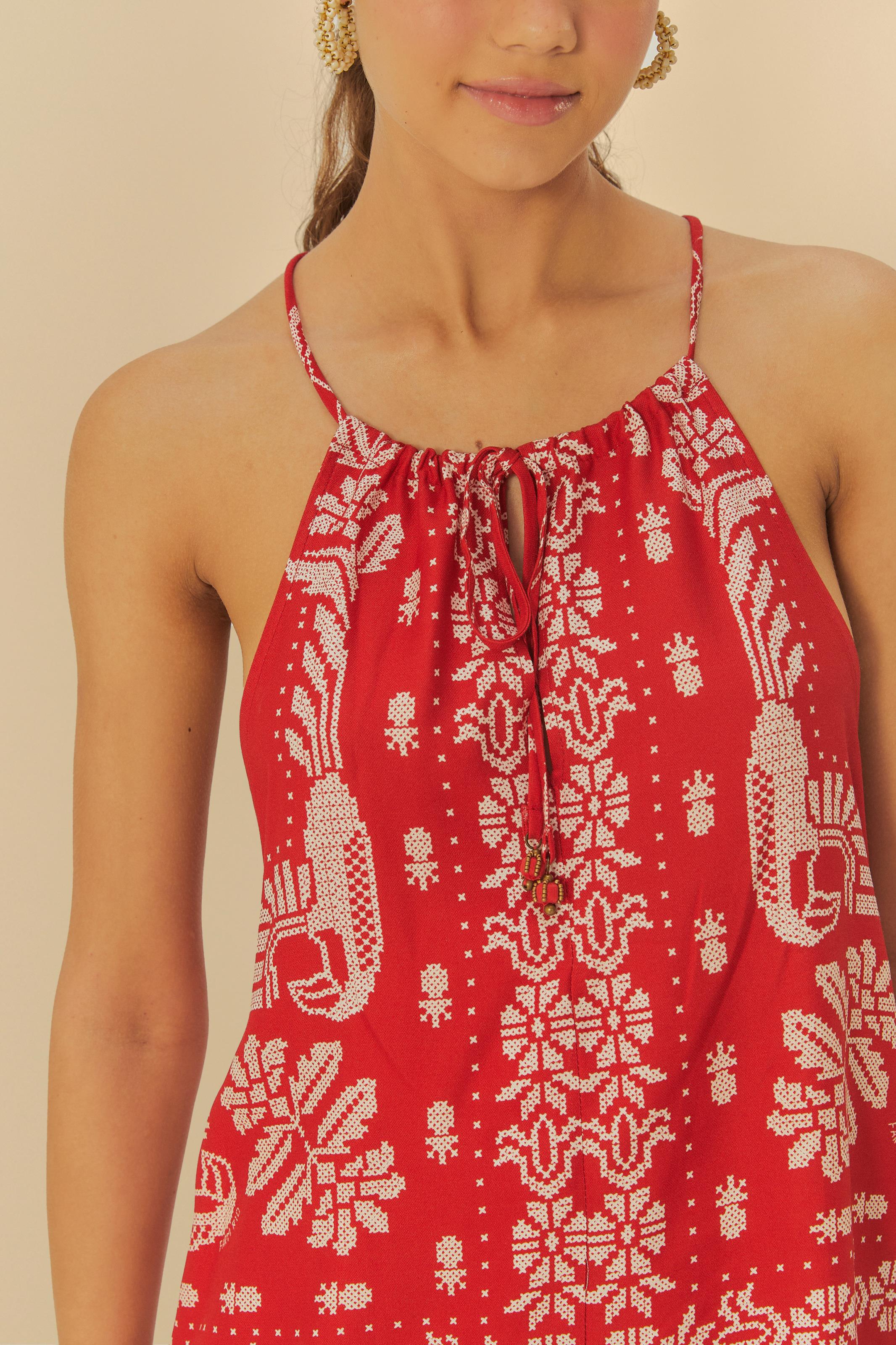 Regata Alcinha Estampada Relicário Tropical