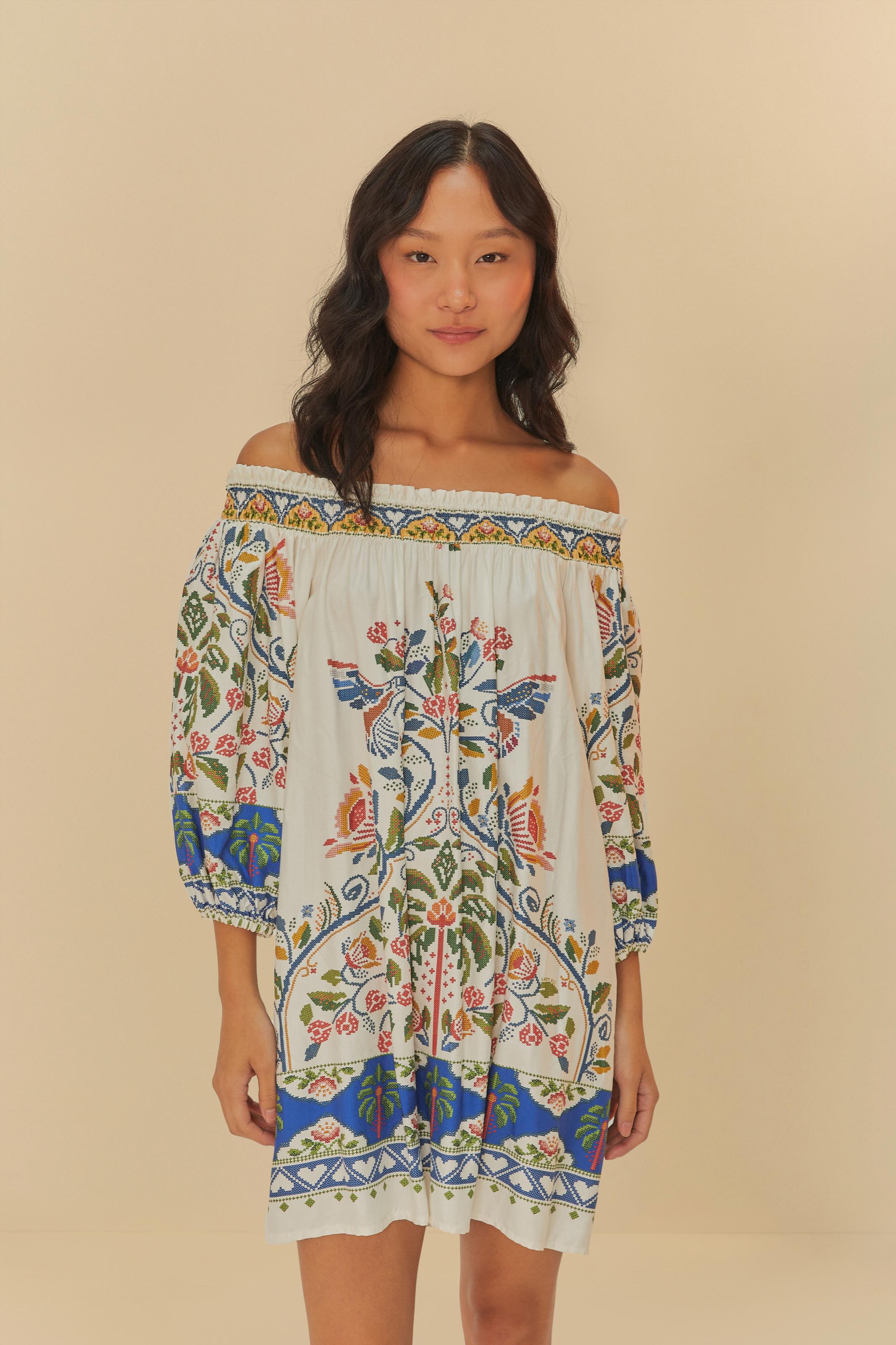 Vestido Curto Estampado Sonho Guaraná