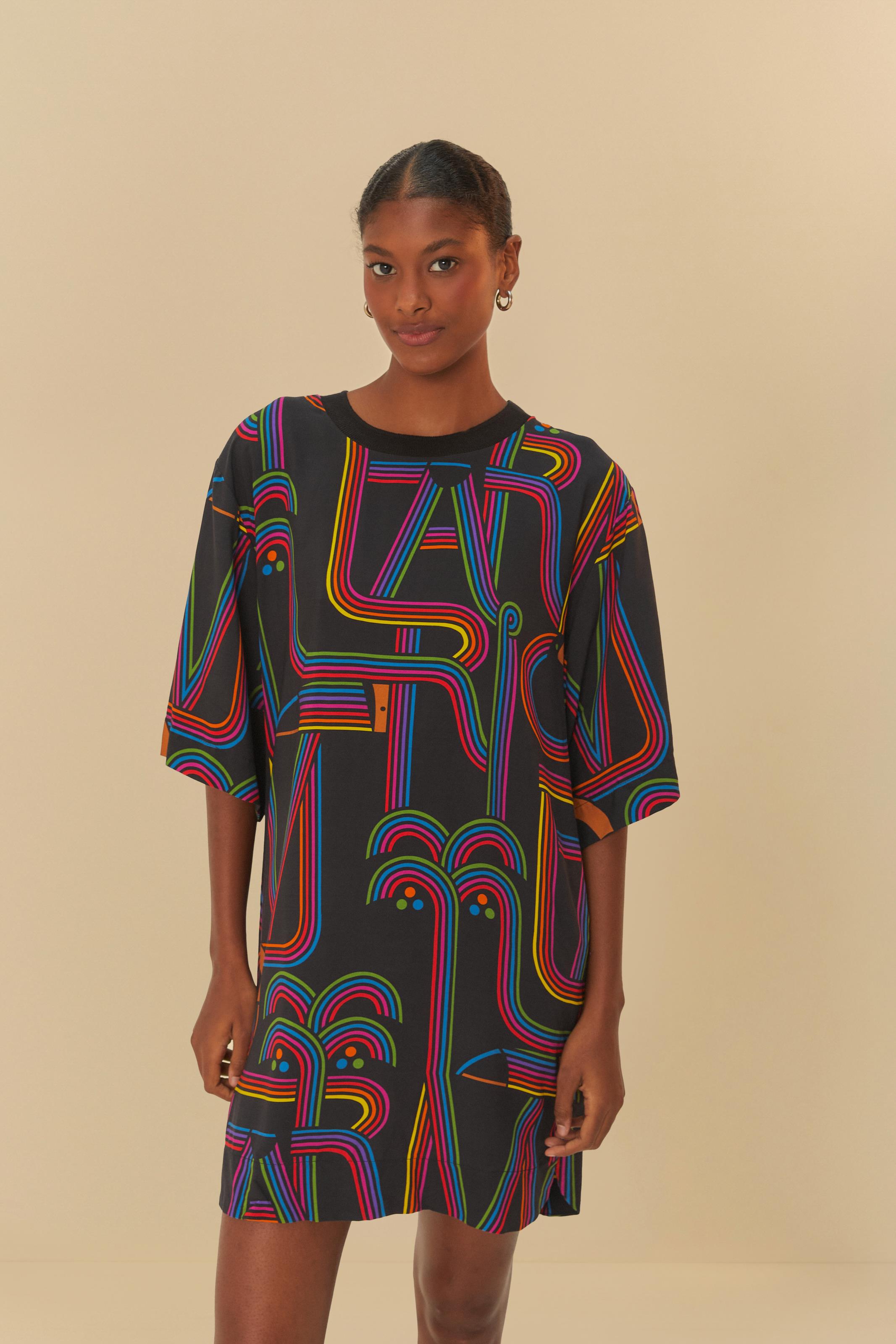 Vestido T-Shirt Estampado Logo Tuca