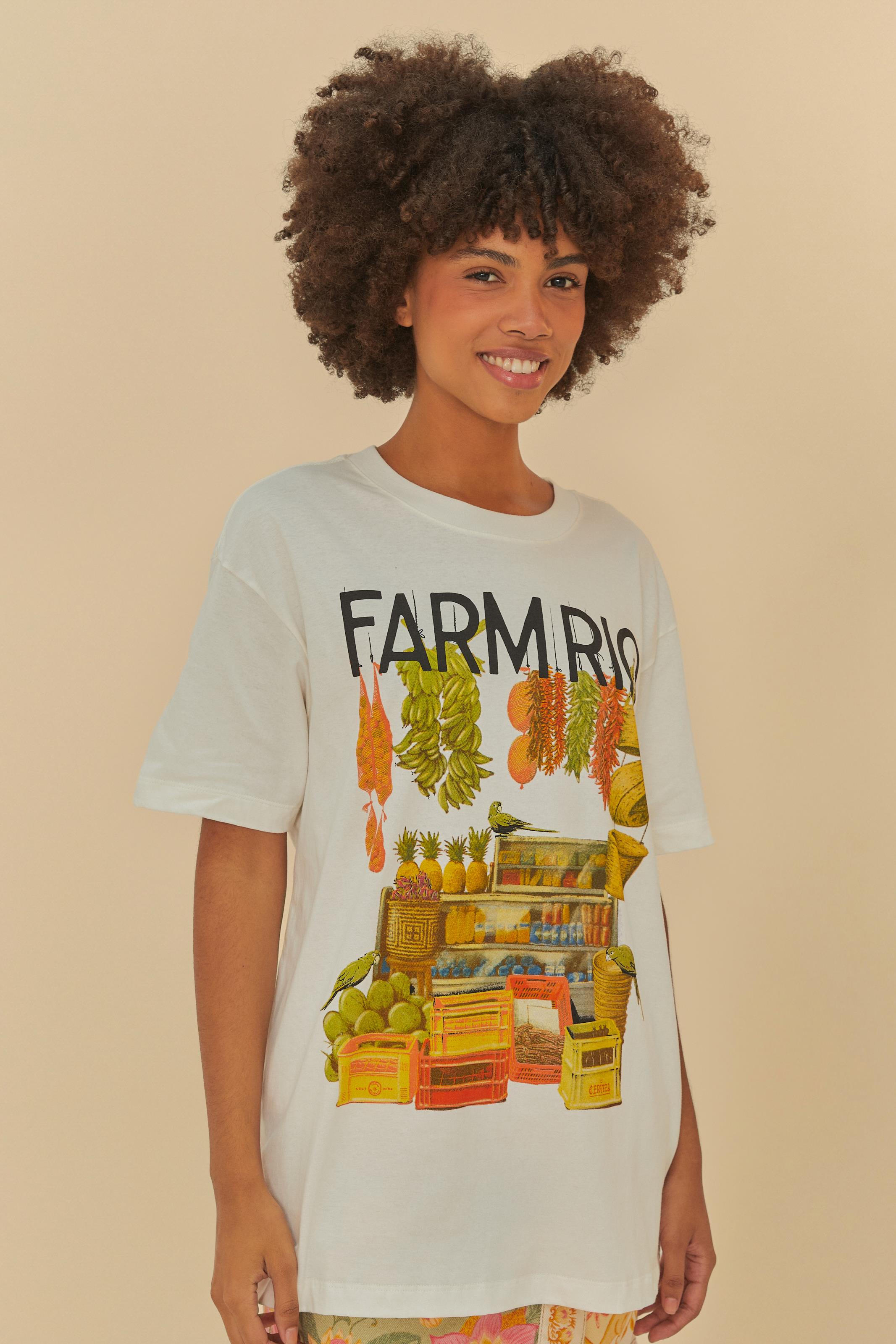 T-Shirt Média Estampada Farm Rio Feira