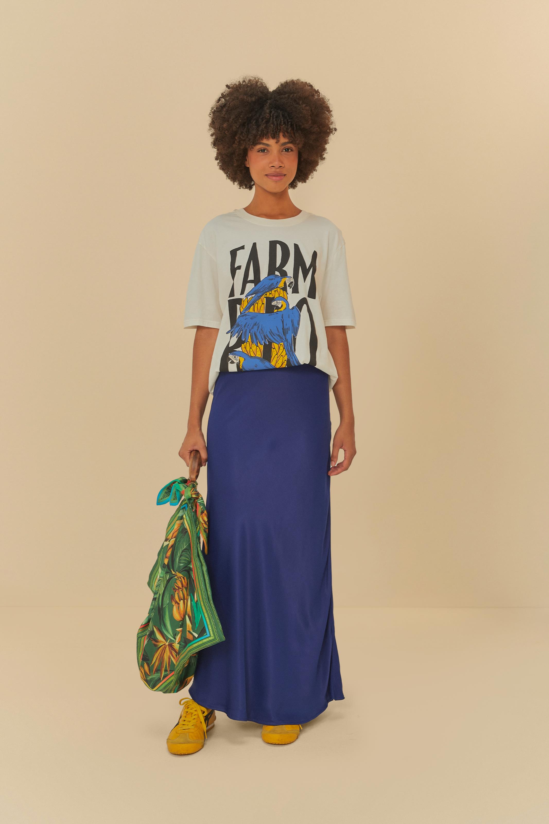 T-Shirt Média Estampada Farm Rio Arara Bananeira