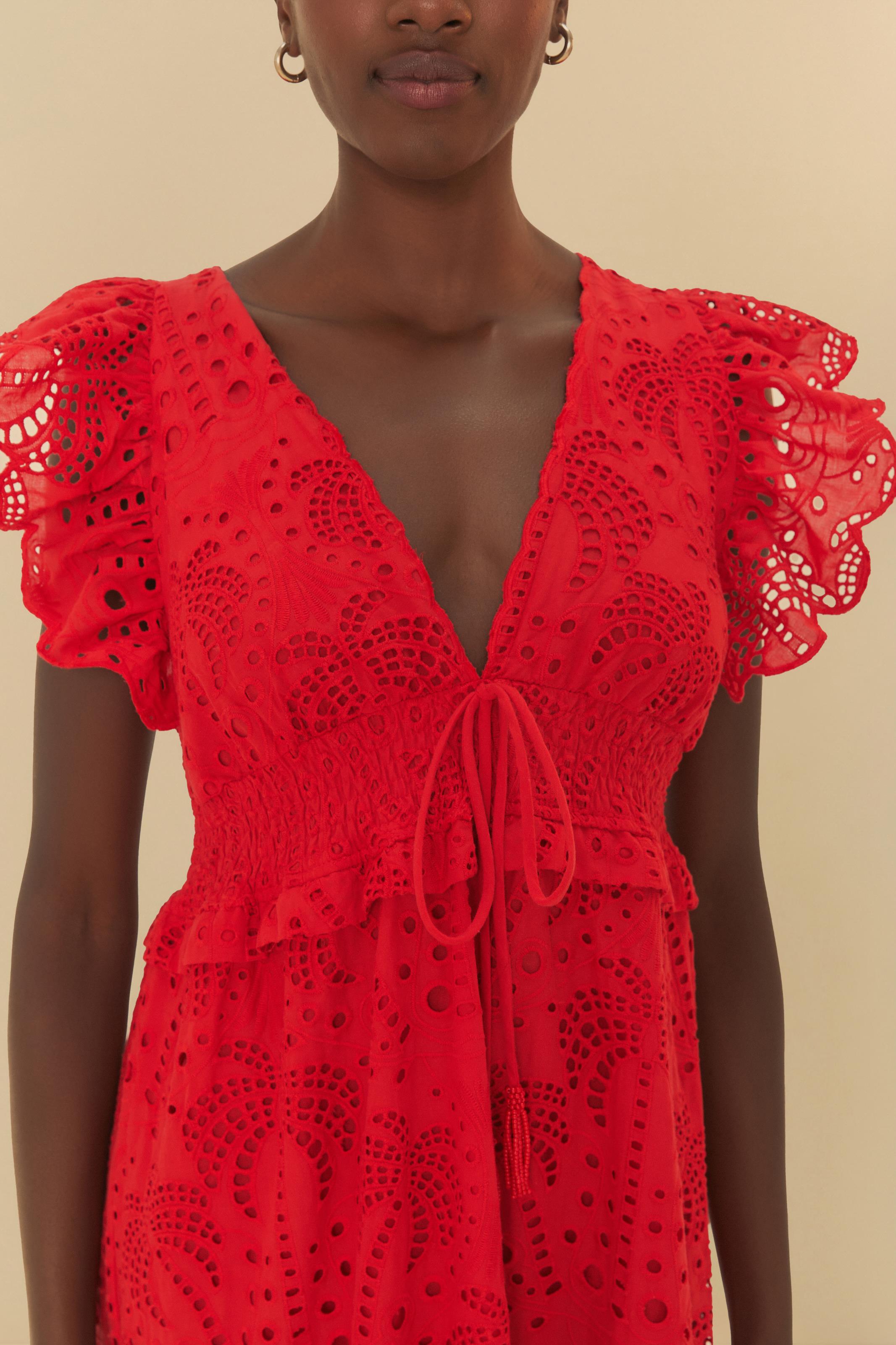 Vestido Laise Estampado Coqueiro Delicadeza