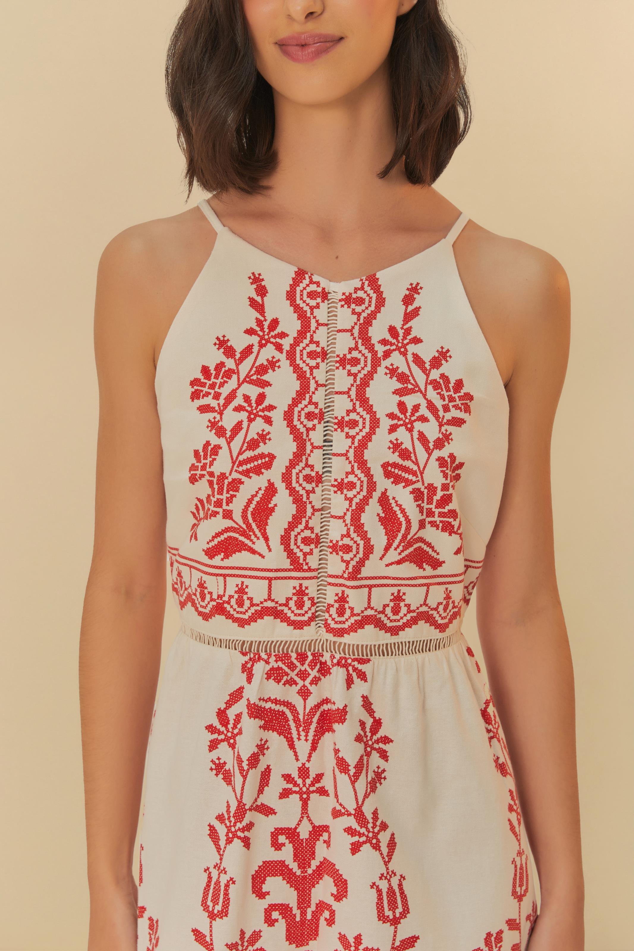Vestido Curto Estampado Relicário Tropical