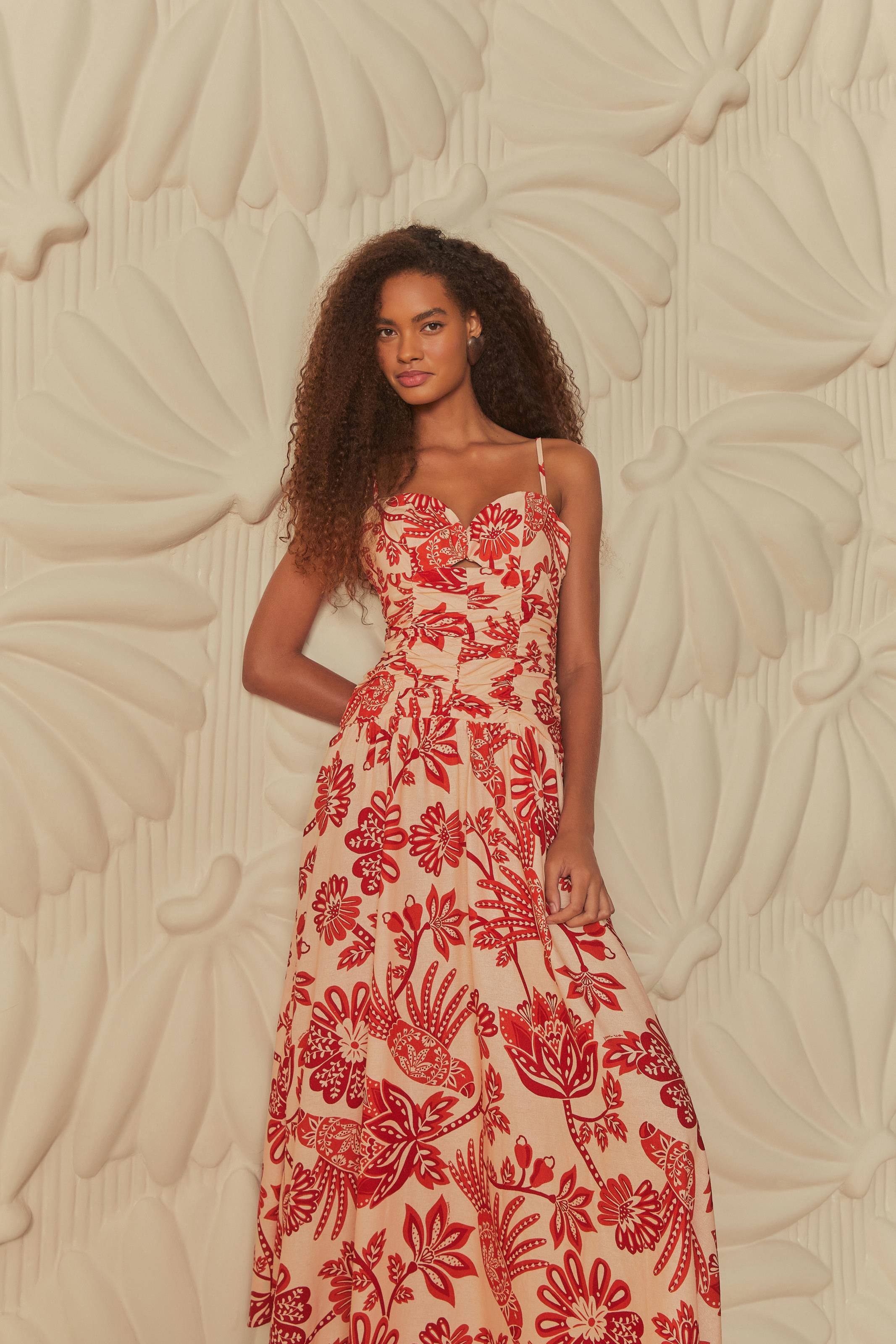 Vestido Cropped Estampado Arara Floral