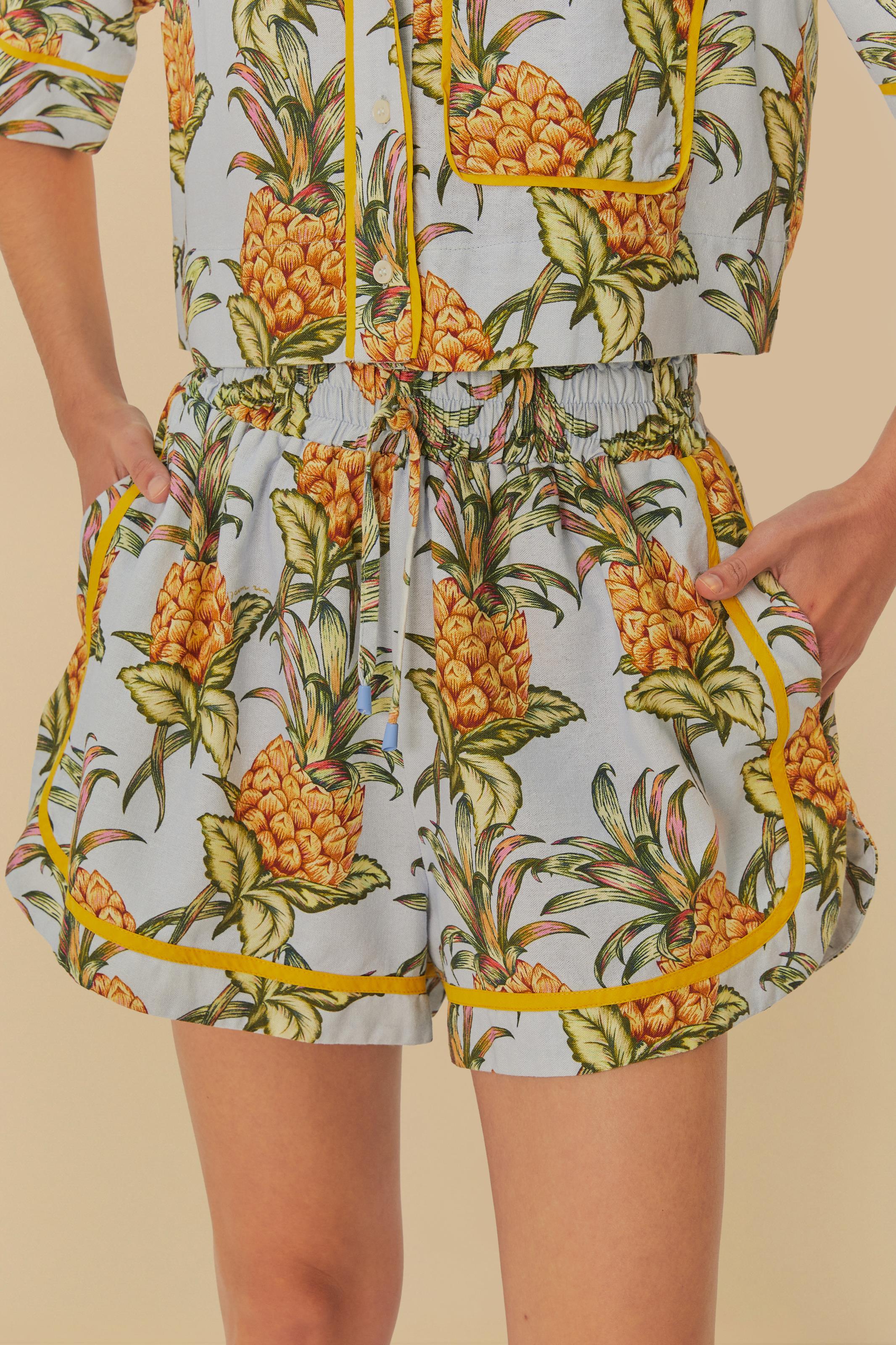 Short Estampado Suco De Abacaxi