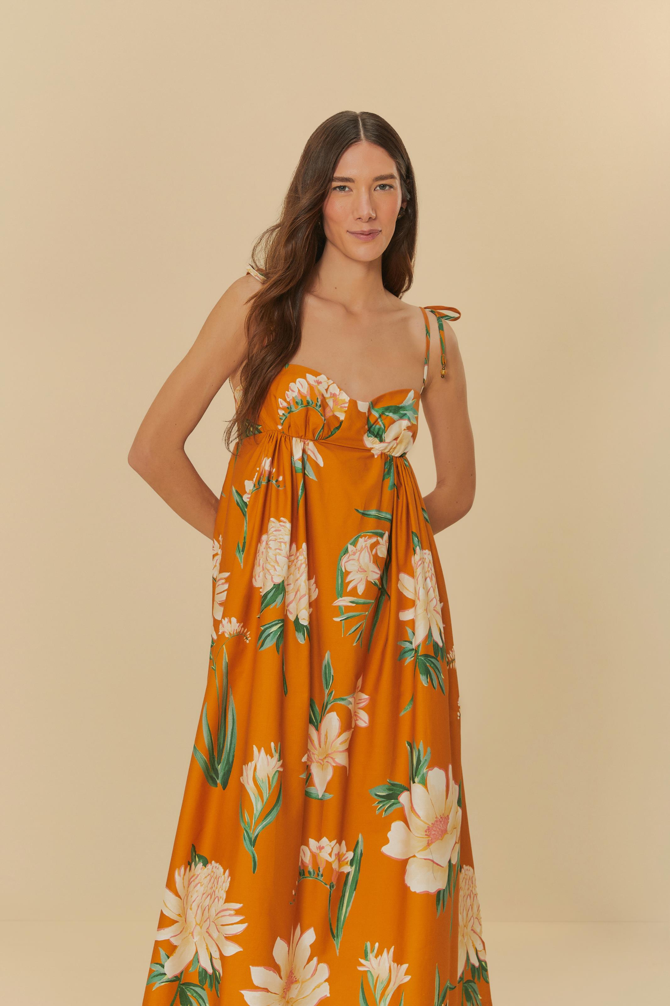 Vestido Cropped Estampado Floral Alice