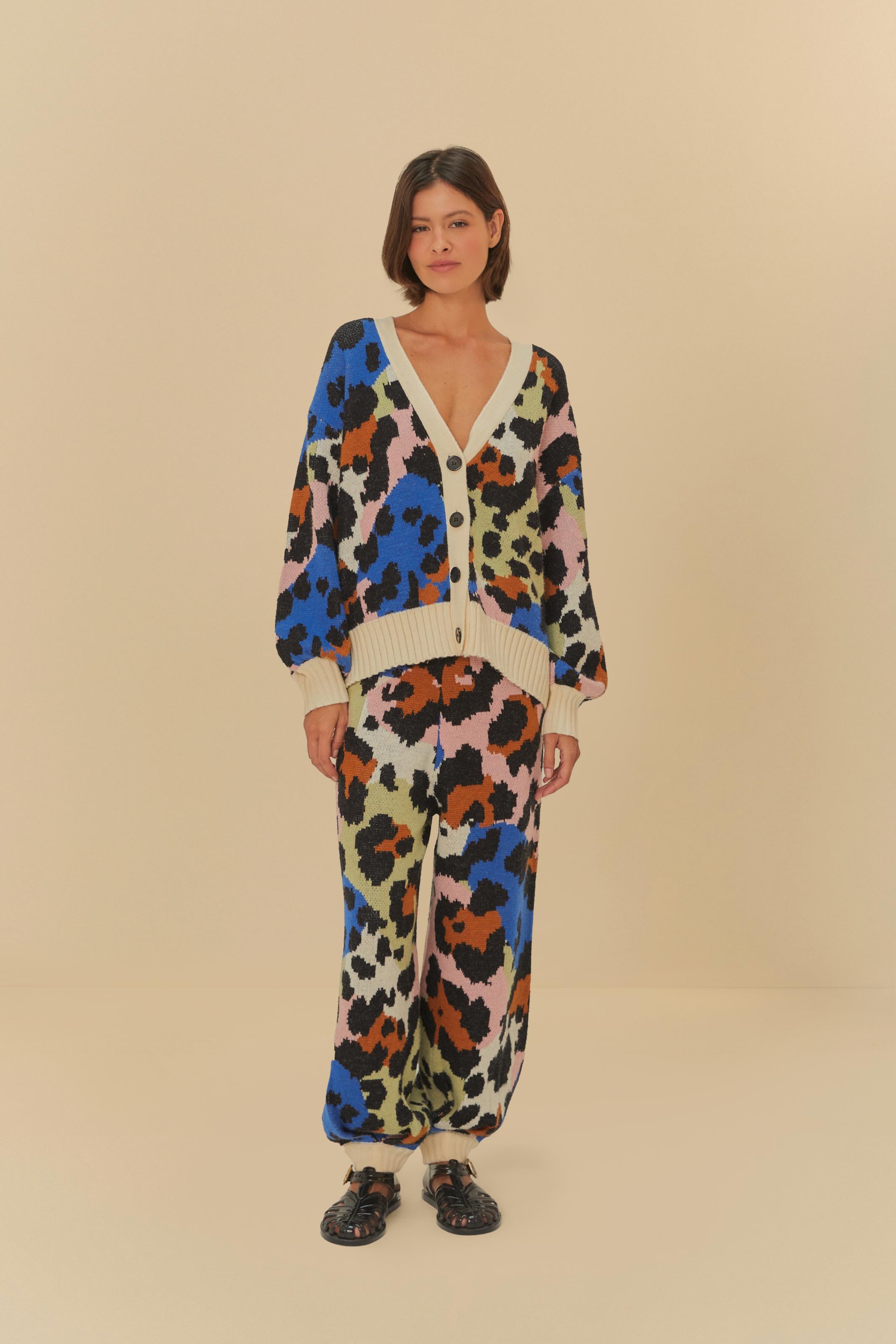 Suéter Tricot Estampado Leopardo