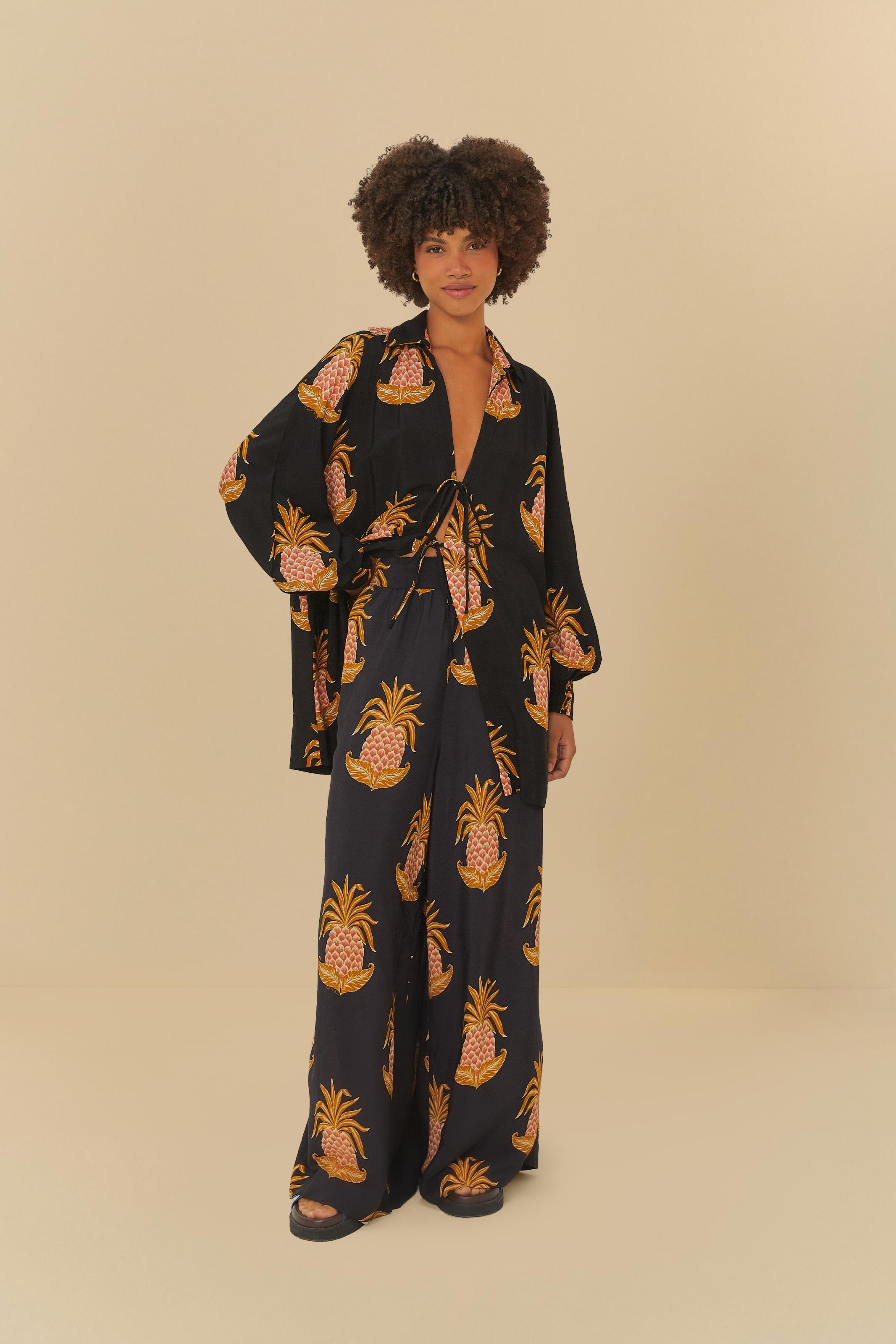 Calça Pantalona Amalfi Abacaxi