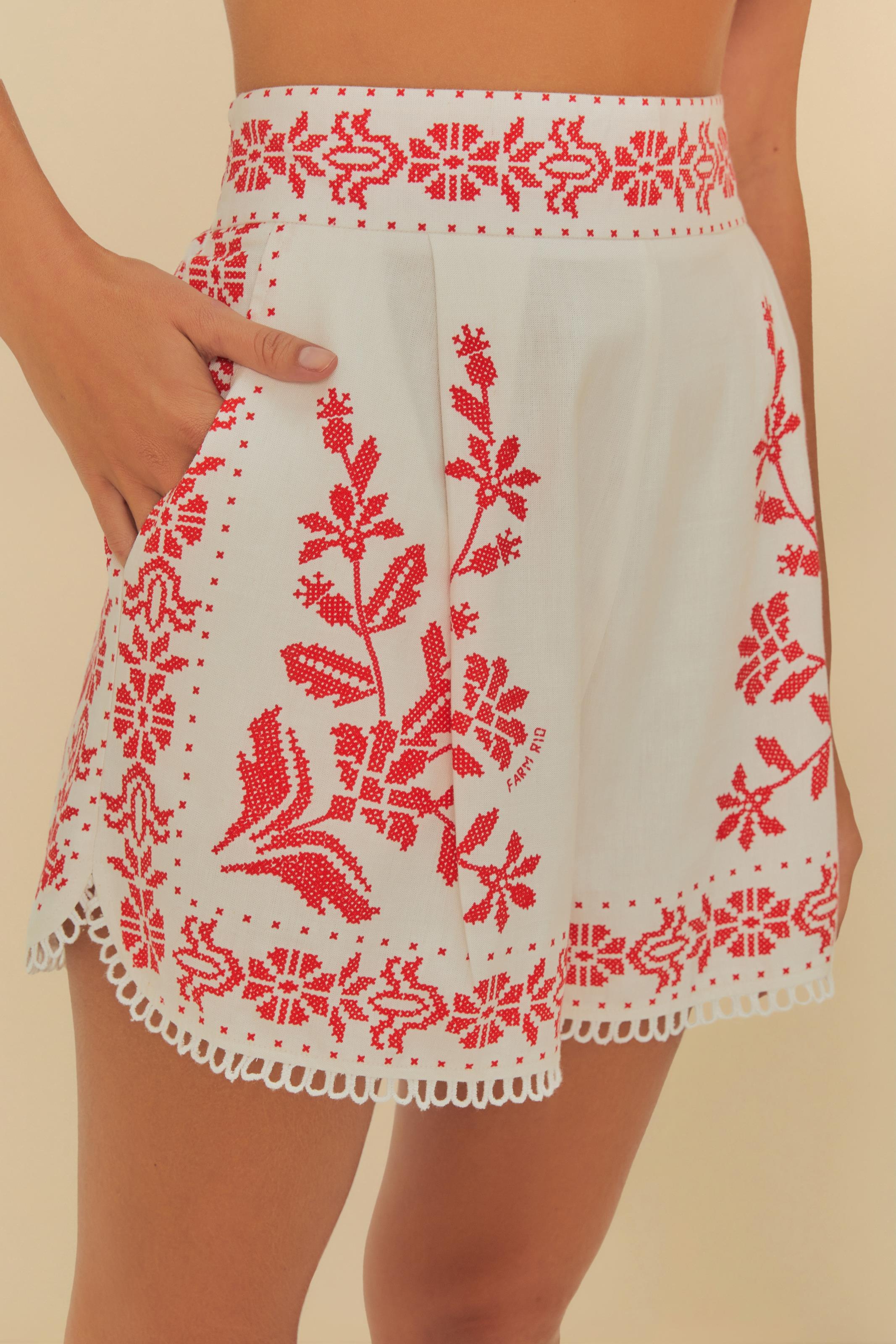 Short Relicário Estampado Tropical