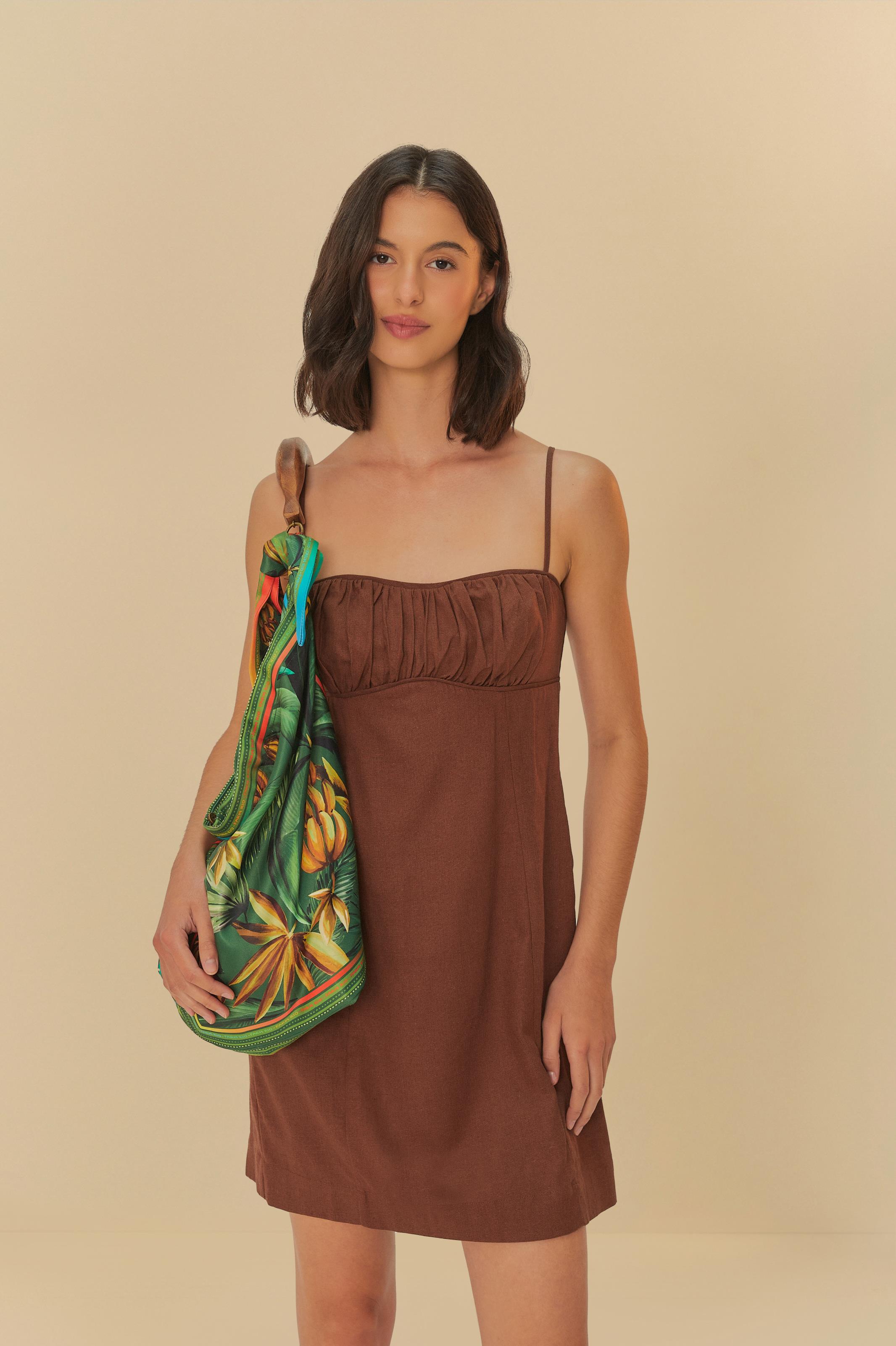 Vestido Curto Franzido