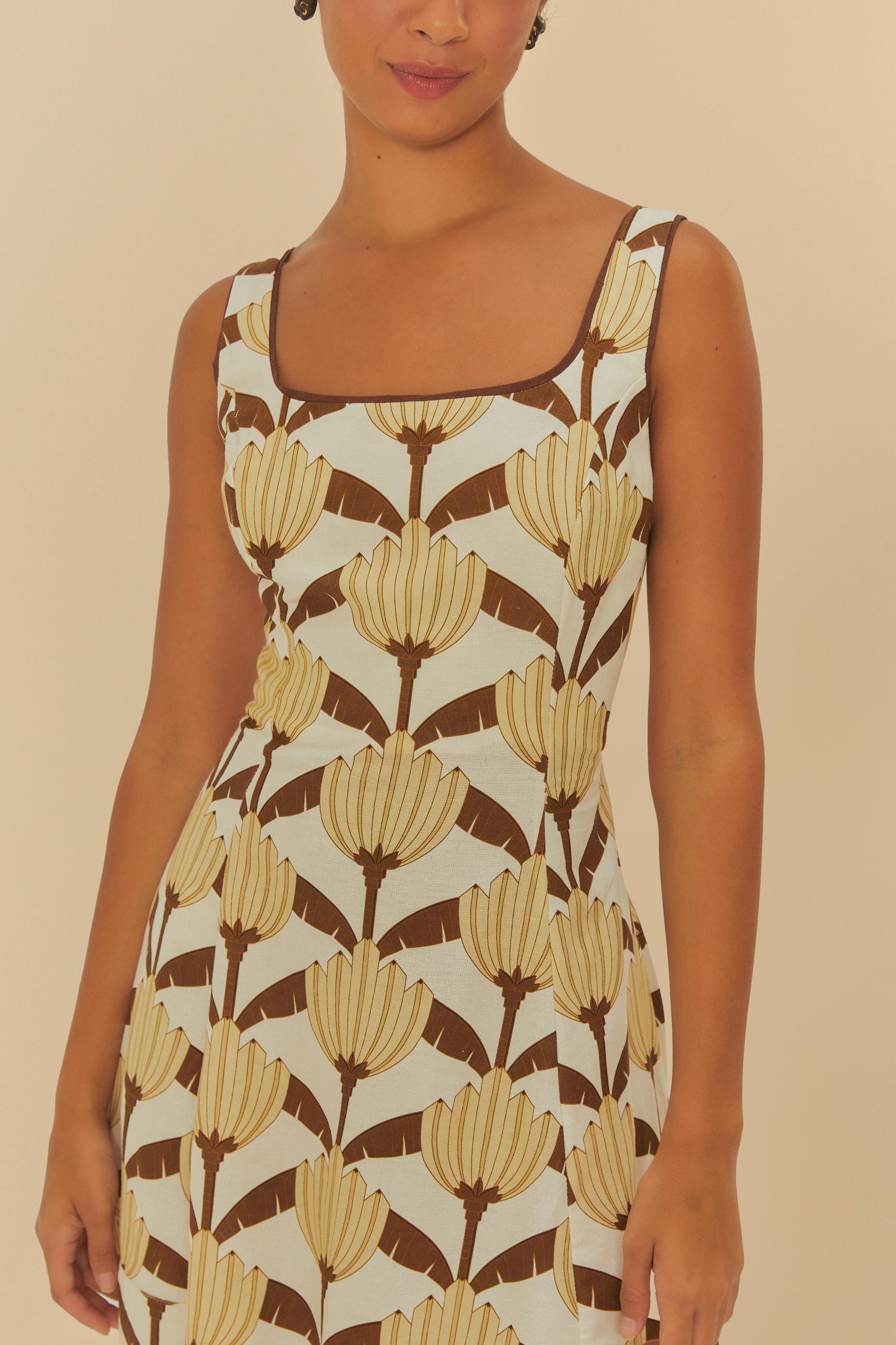 Vestido Curto Estampado Banana Deco