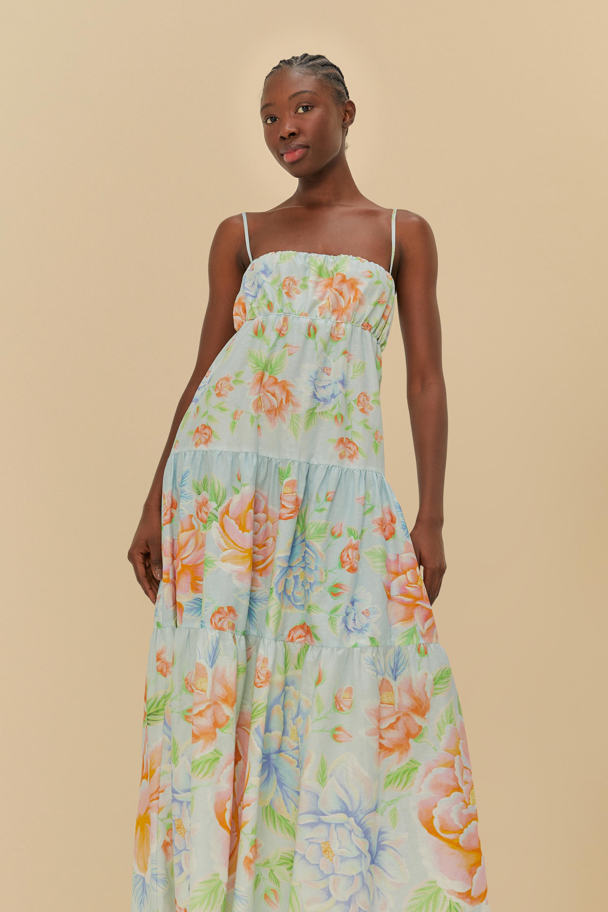 Vestido Cropped Estampado Floral Sofia Barrado