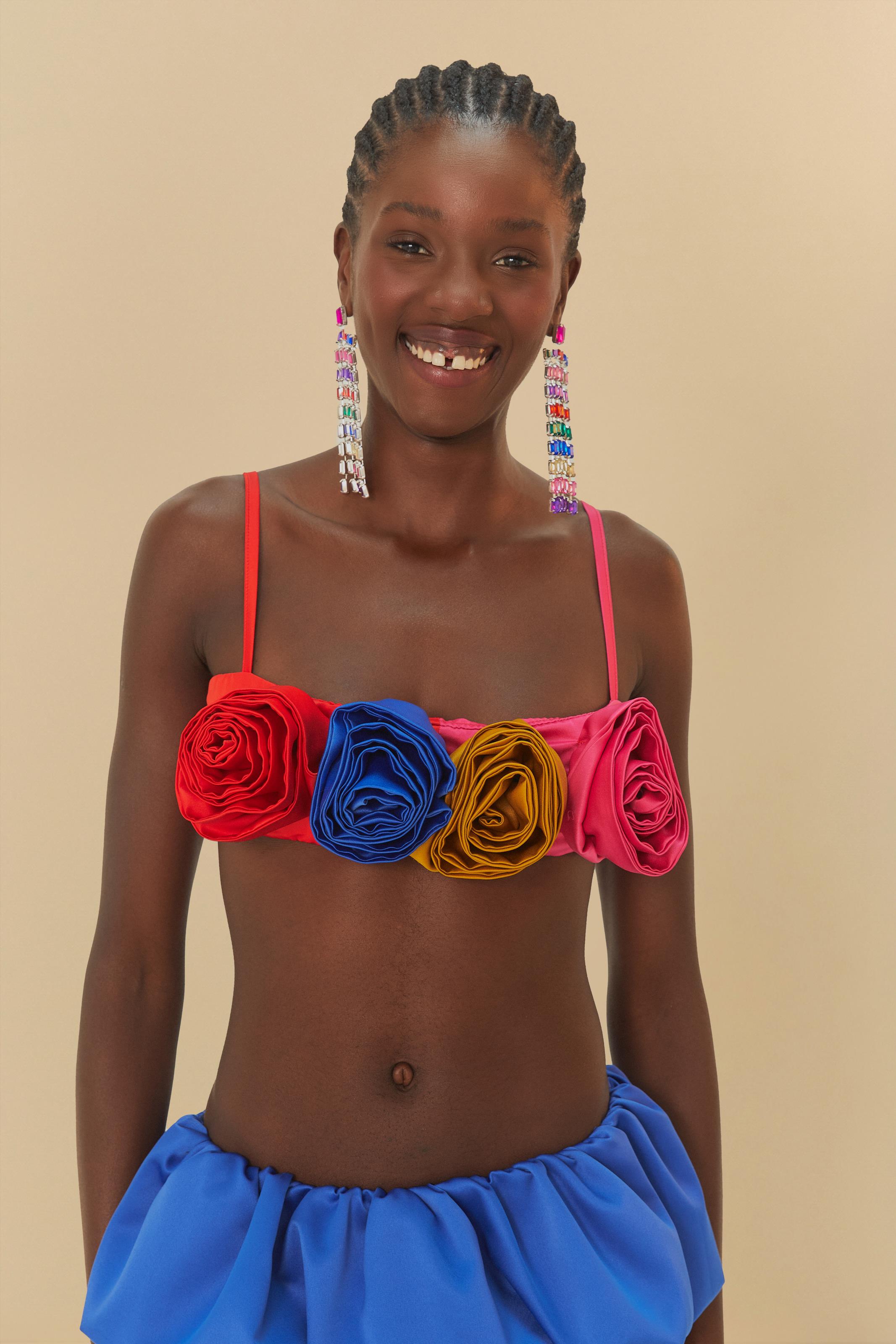 Top Meiota Rosas Colorblock
