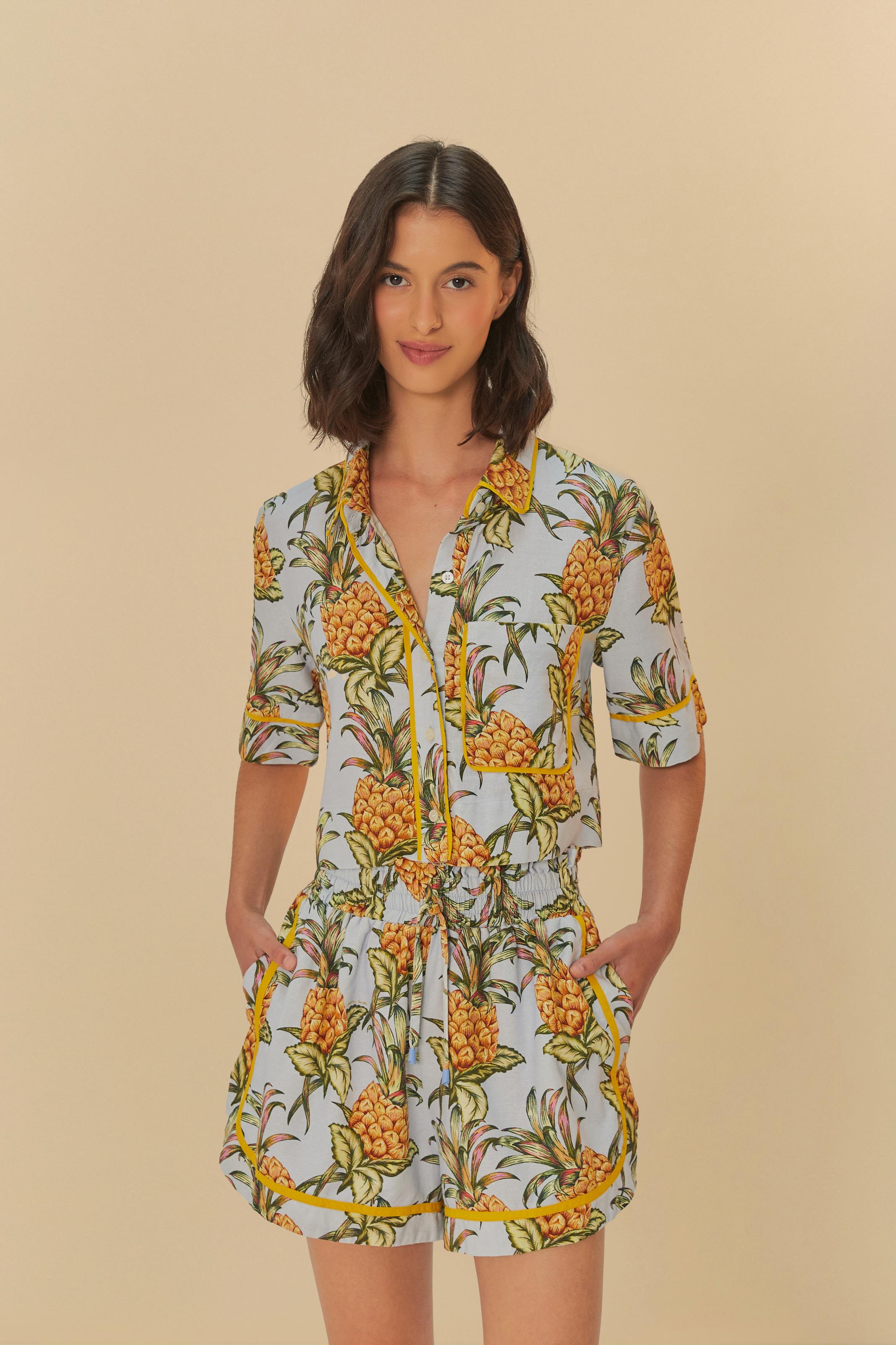Camisa Cropped Suco De Abacaxi
