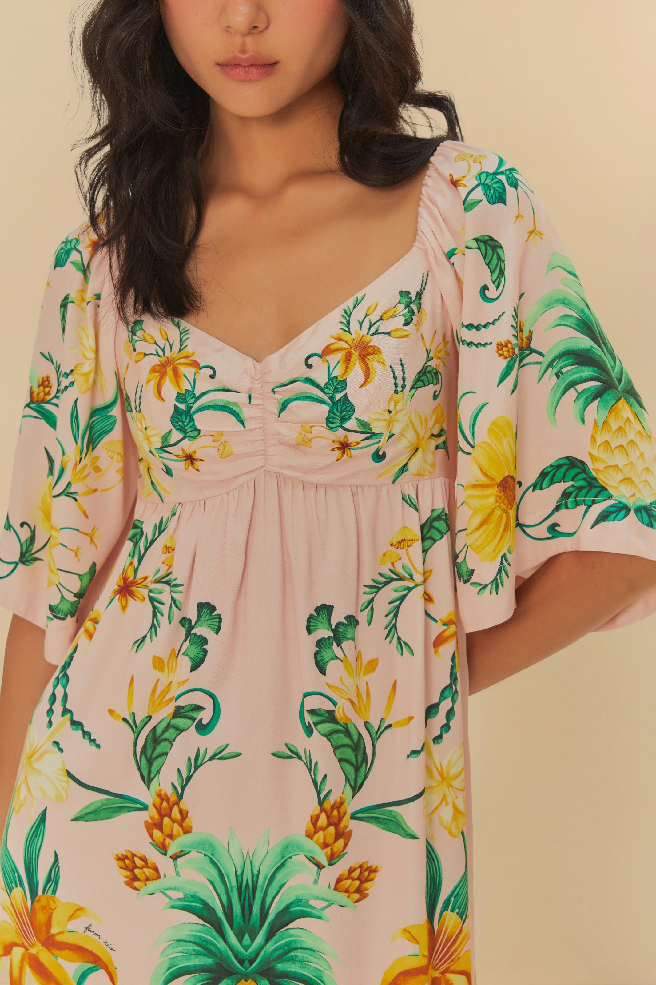 Vestido Estampado Beleza De Abacaxi