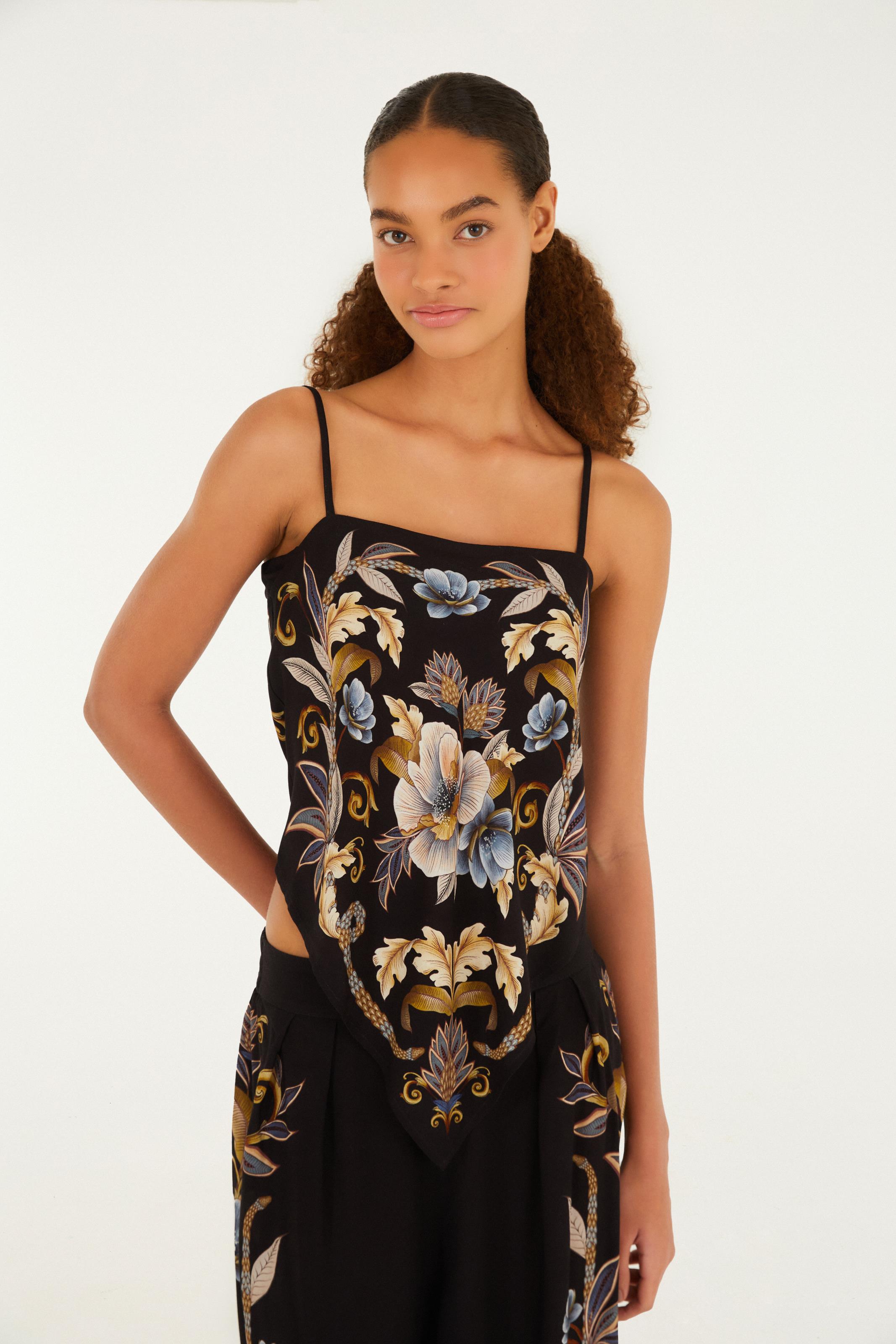Regata Estampada Jardim Real