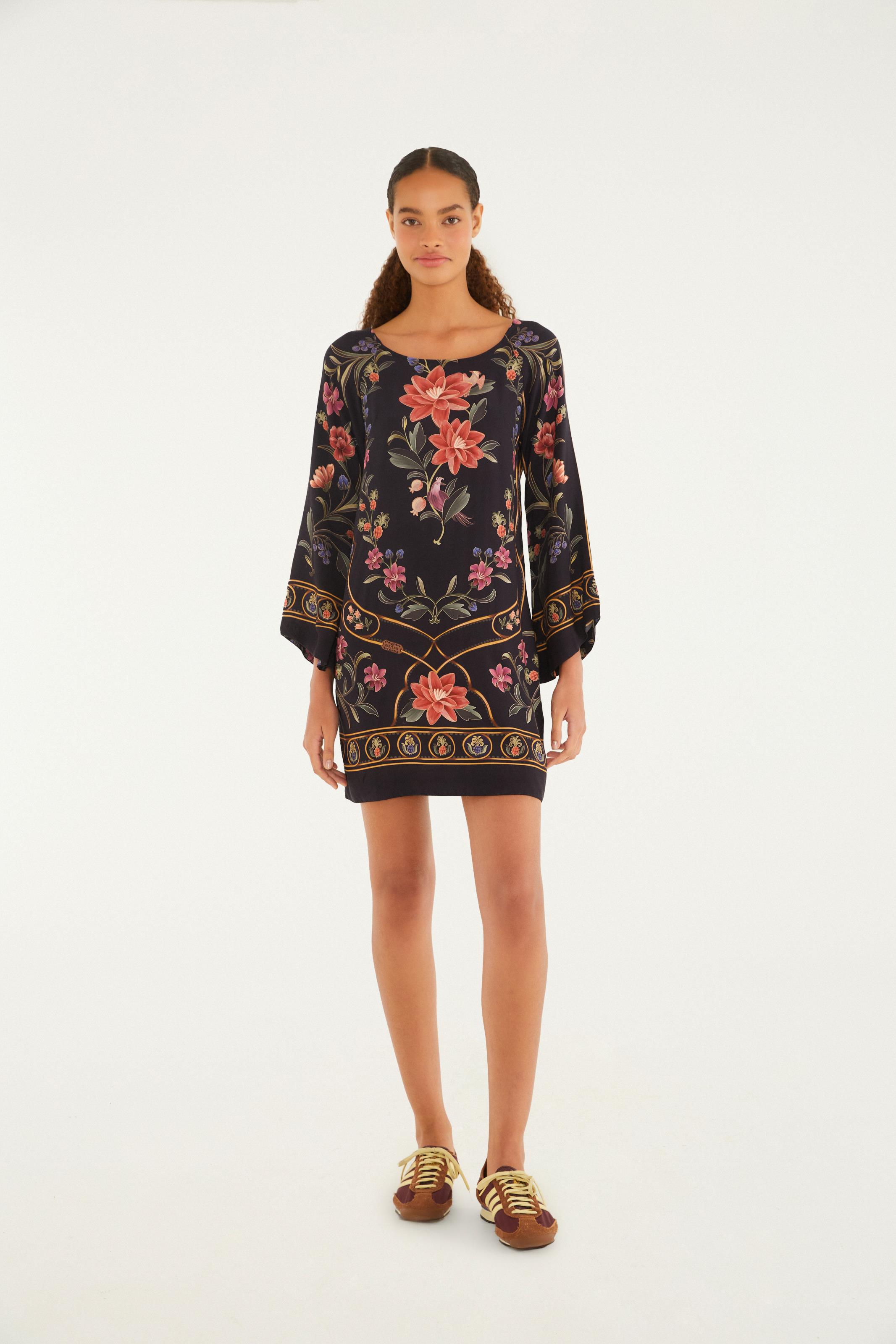 Vestido Curto Estampado Floral Belle