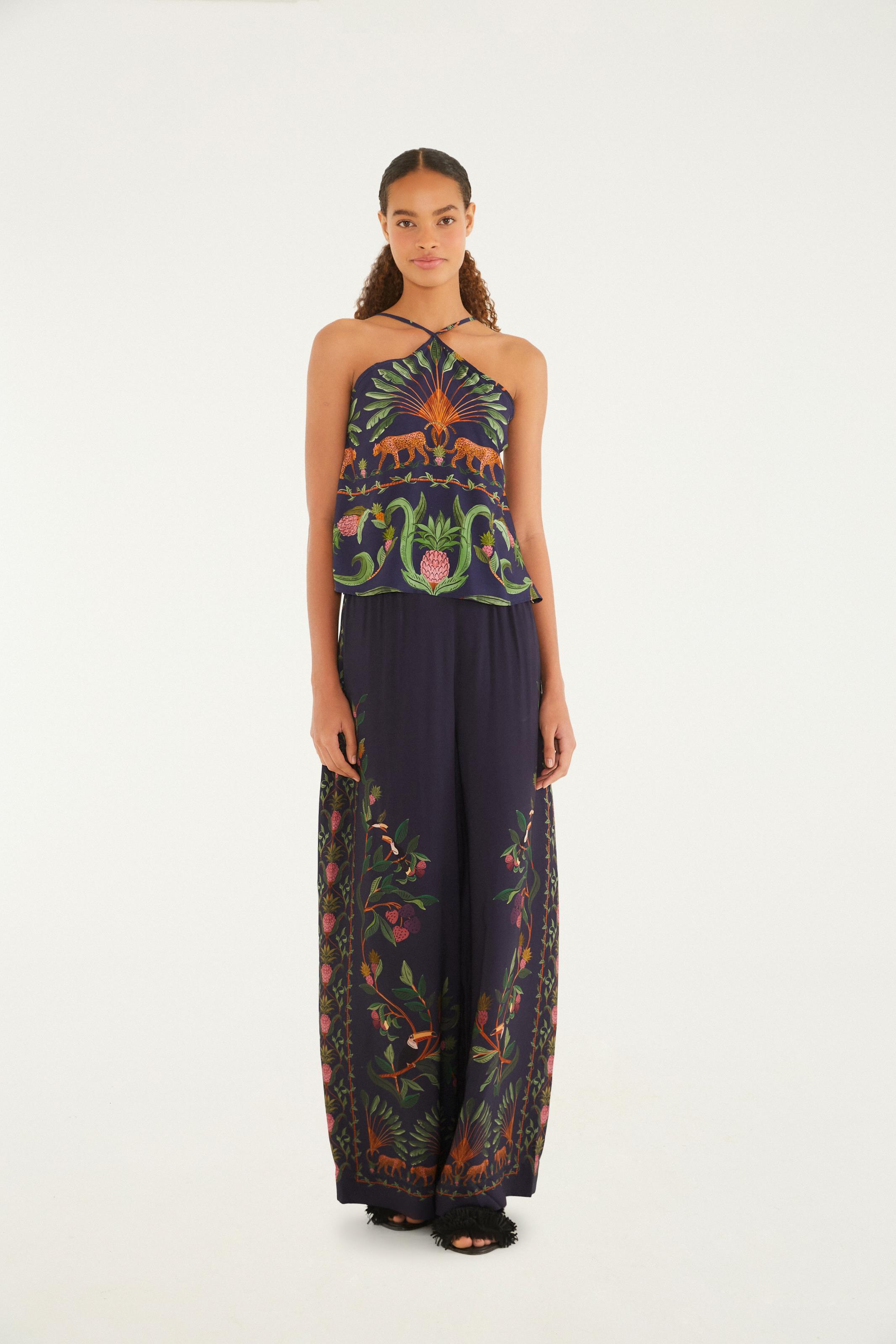 Regata Estampada Floresta Doce