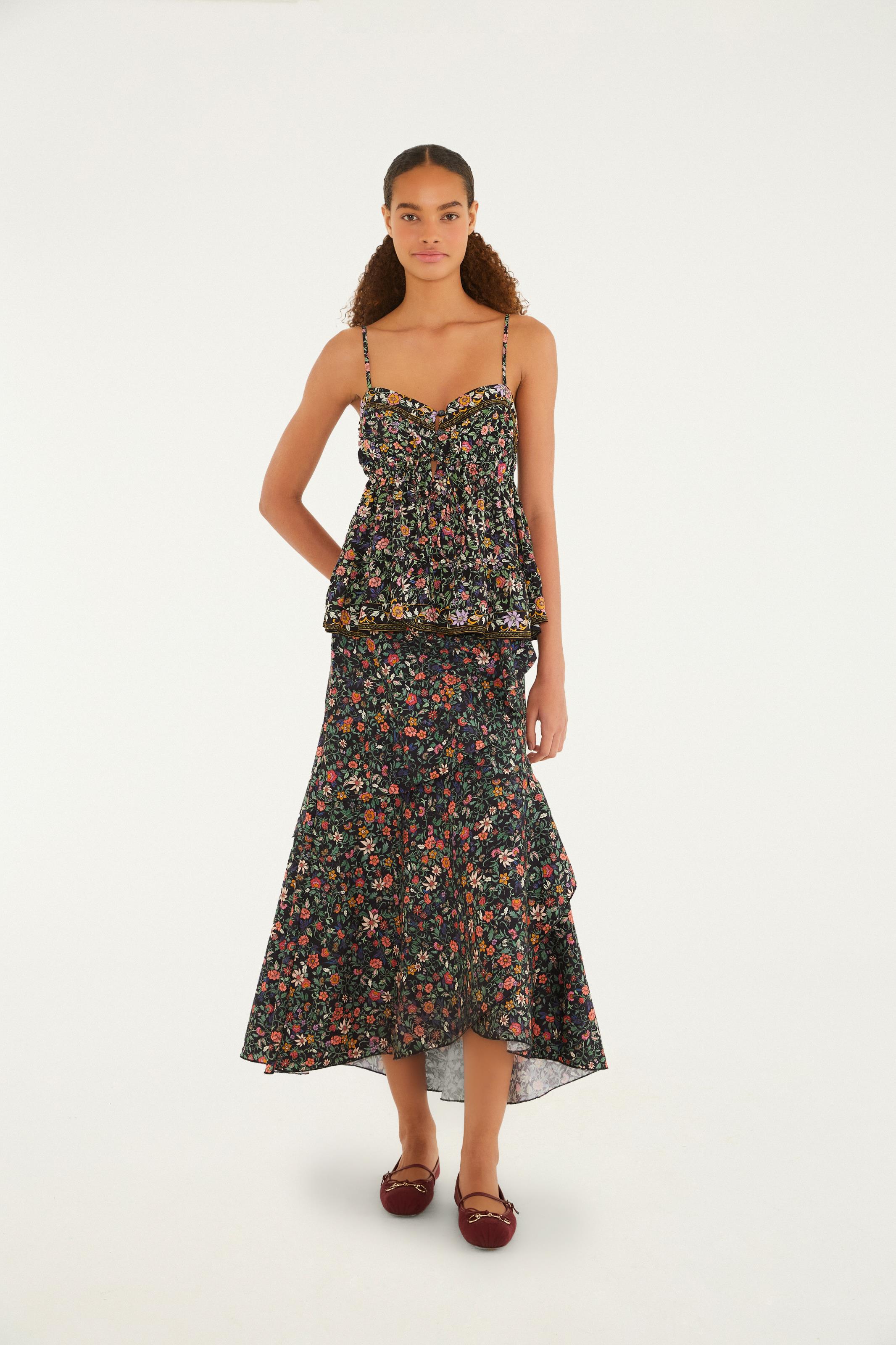 Blusa Estampada Jardim Florido