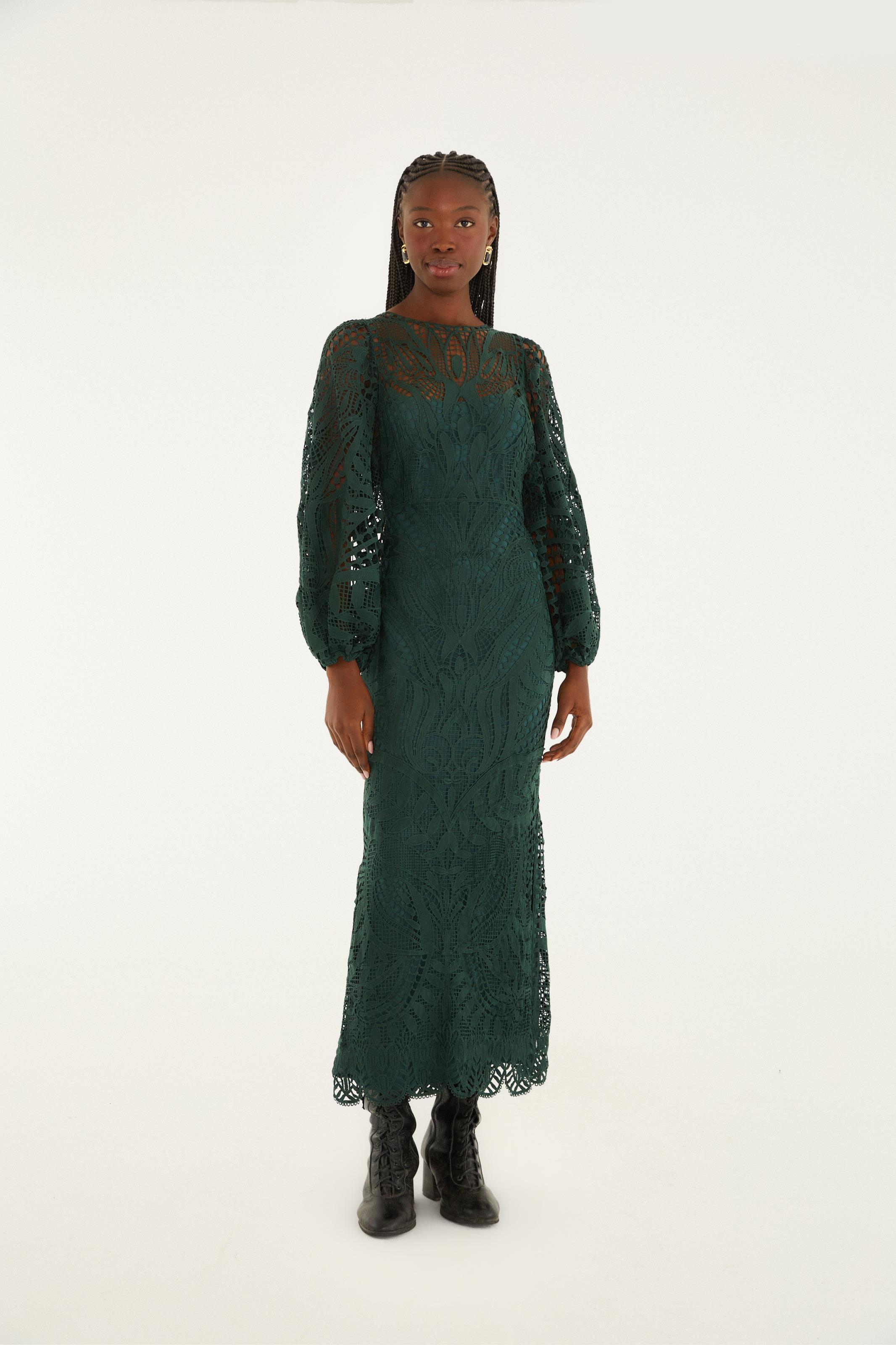 Vestido Guipure Natureza Selvagem